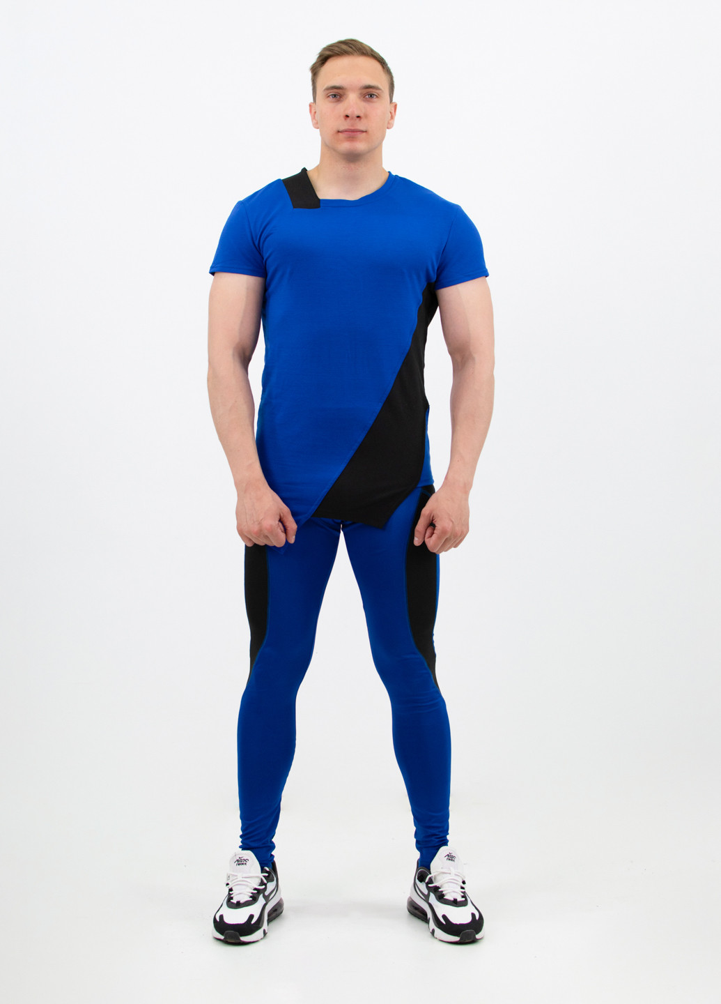Синяя мужская спортивная футболка grade b-blue FitU