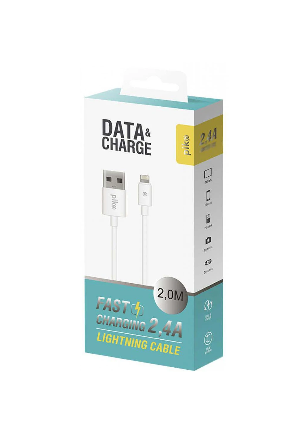 Дата кабель (1283126493867) Piko USB 2.0 AM to Lightning 2.0m white (239382626)