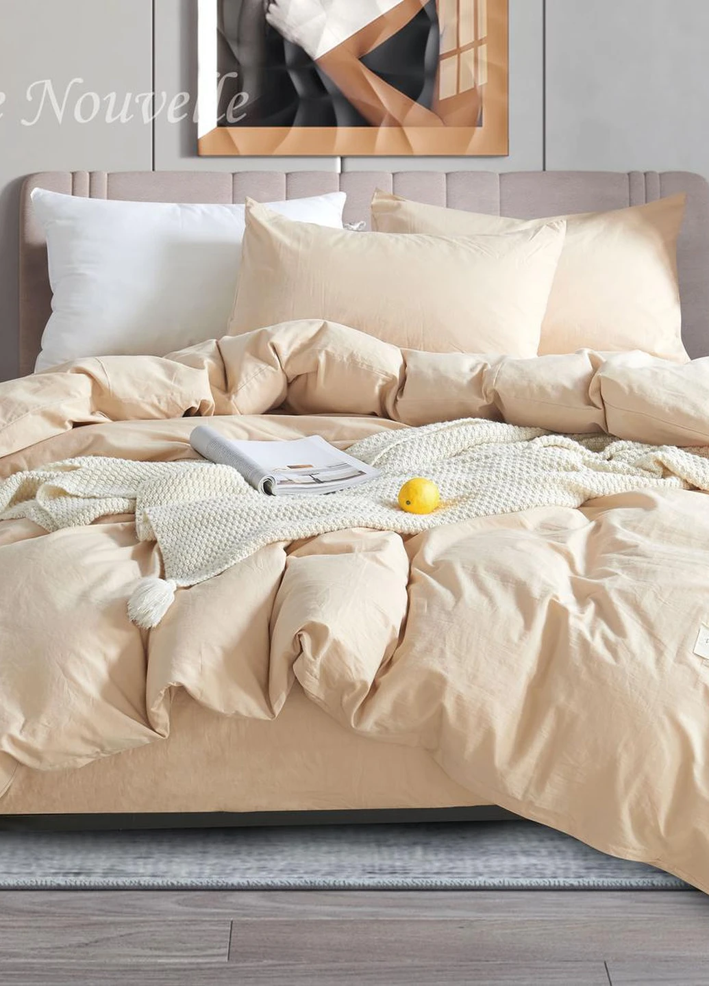 Постельное белье евро вареный хлопок 200х220 см (W2E) Vie Nouvelle Washed Cotton (253753777)