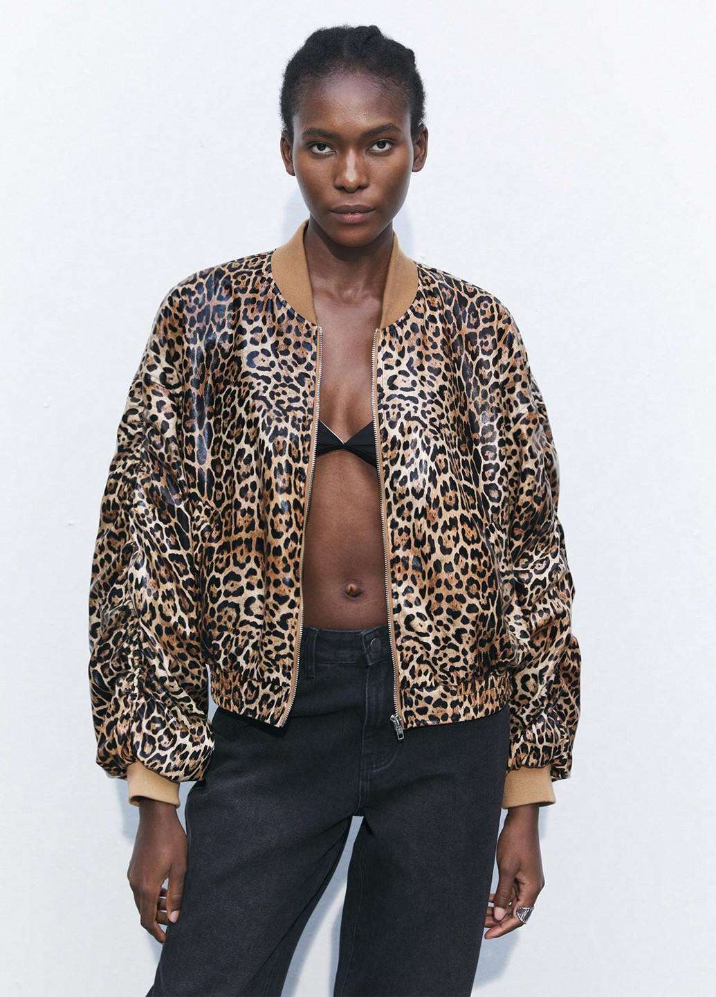 Світло-бежева демісезонна куртка SHEIN