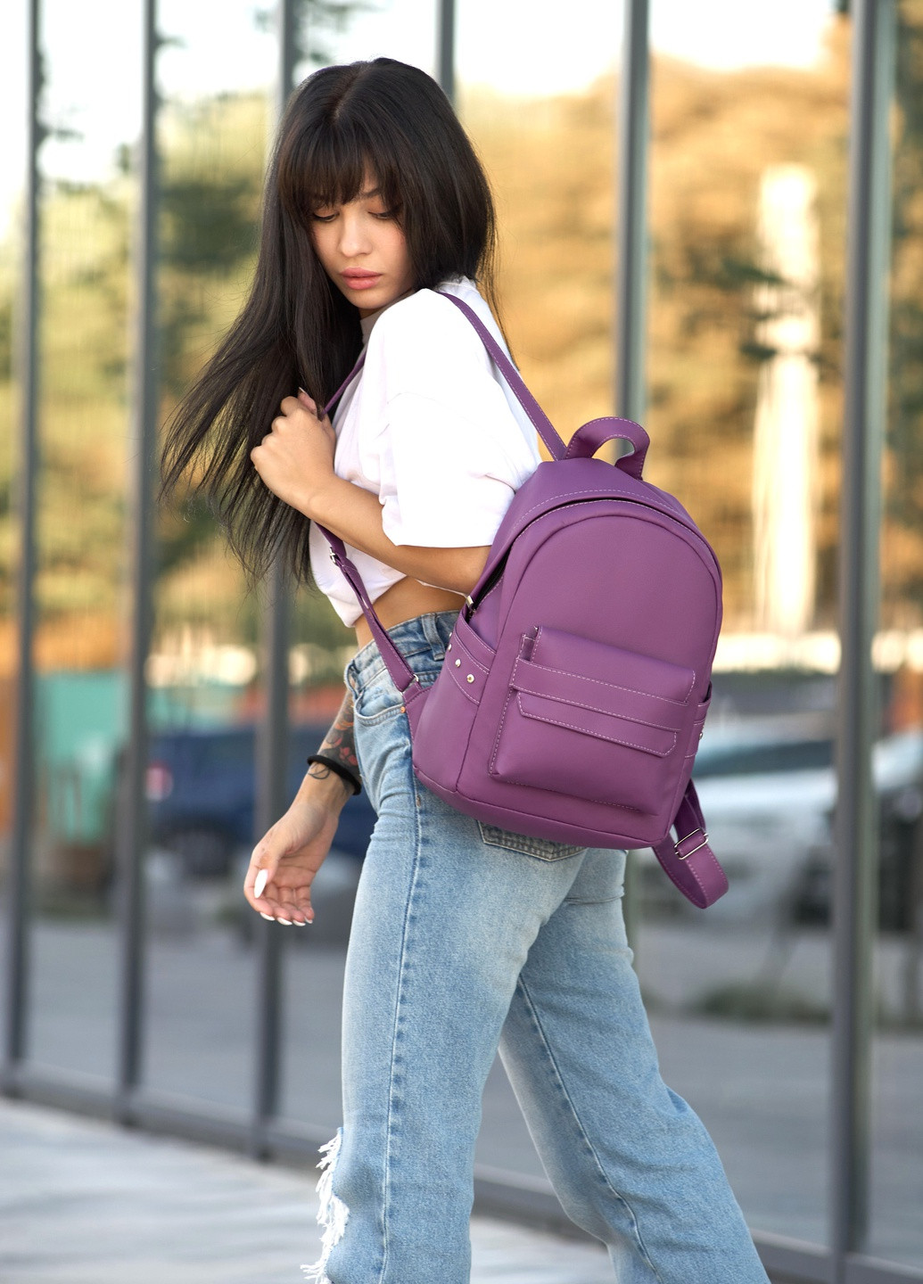 Жіночий рюкзак Dali BKHa фіолетовий Sambag (254474073)
