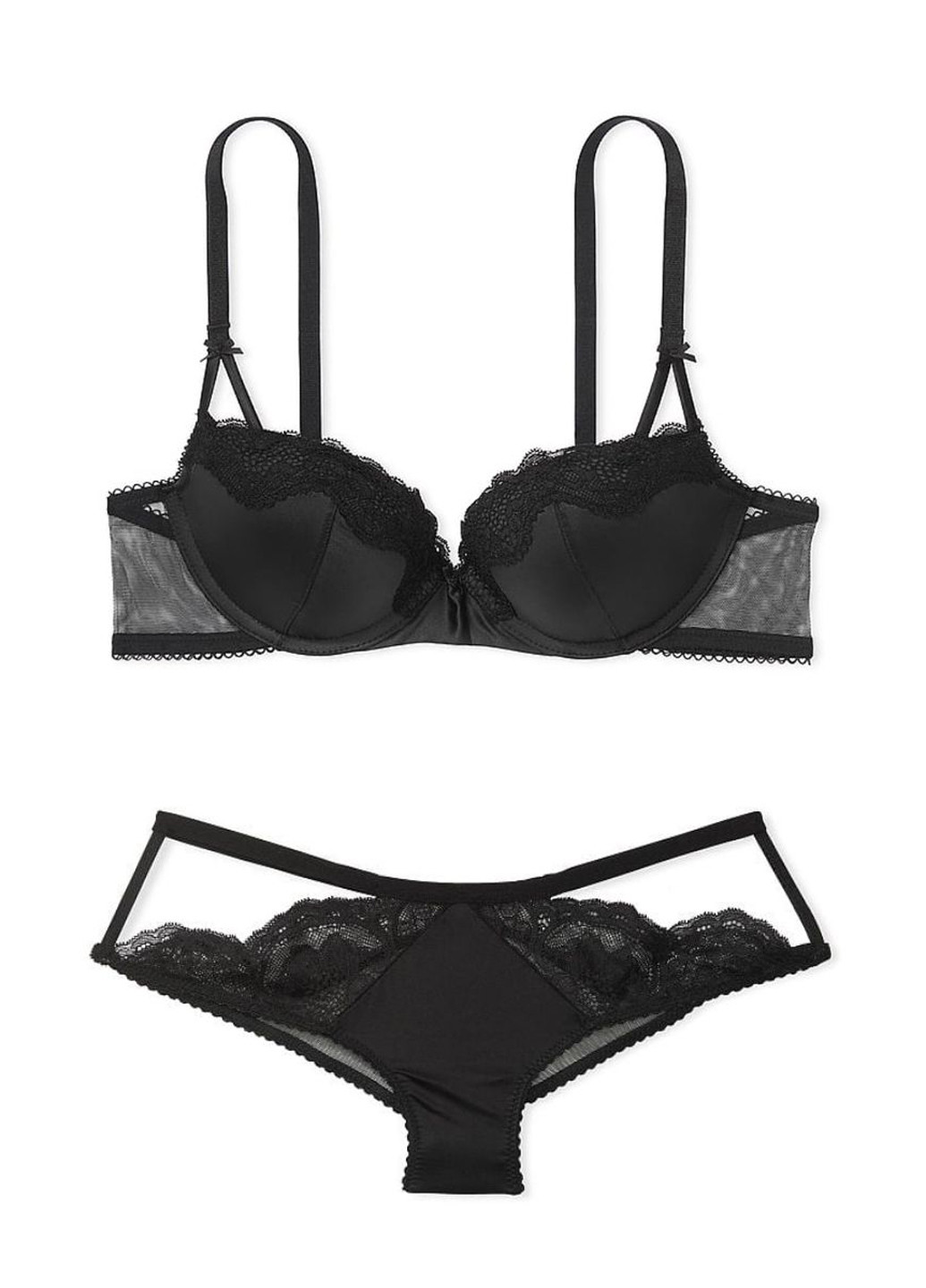 Чорний демісезонний комплект (ліф, трусики) Victoria's Secret