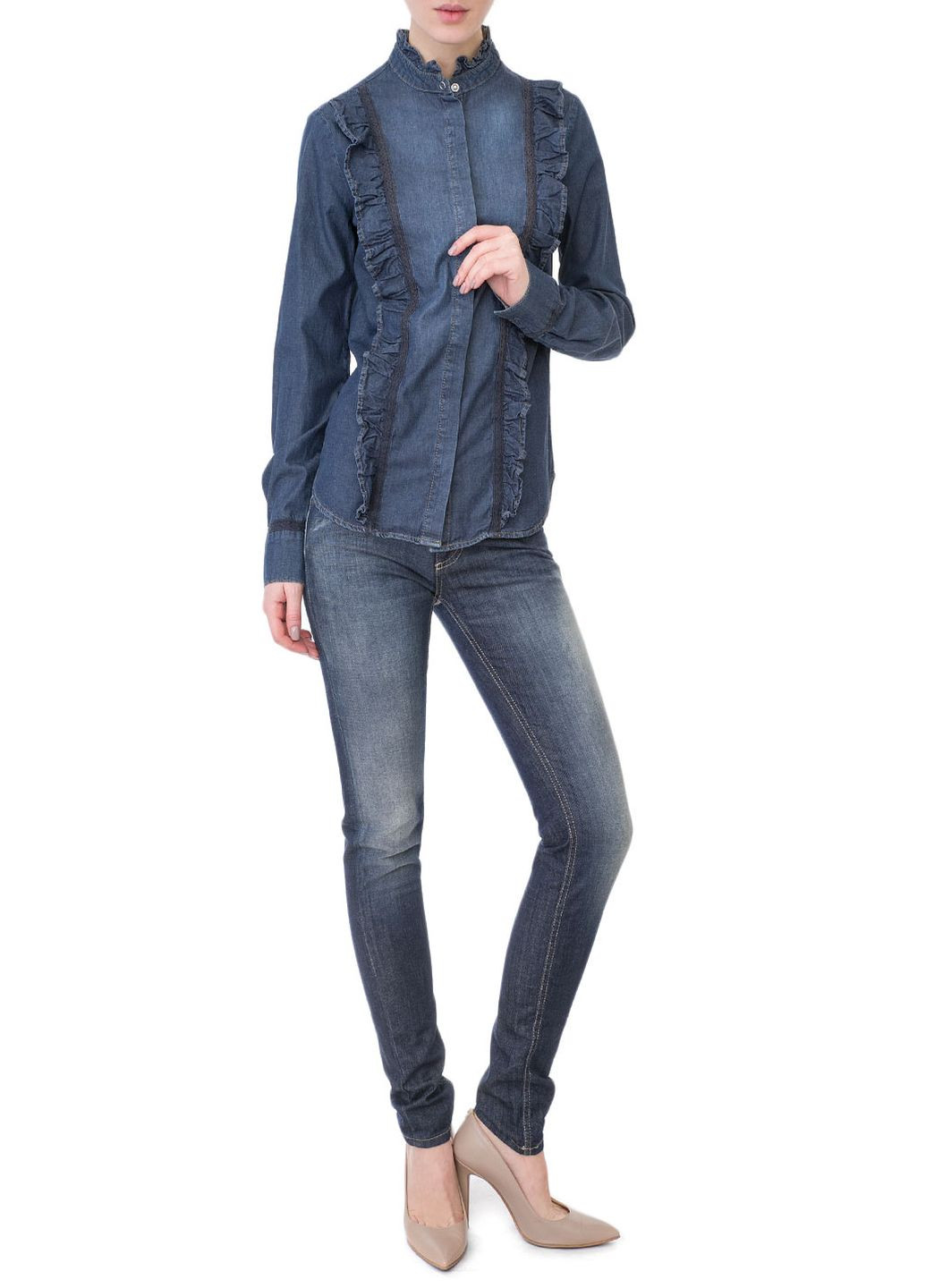 Синяя блуза Oui