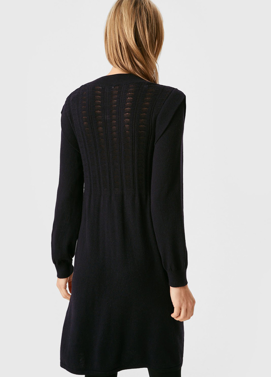 Чорна кежуал сукня сукня светр C&A однотонна