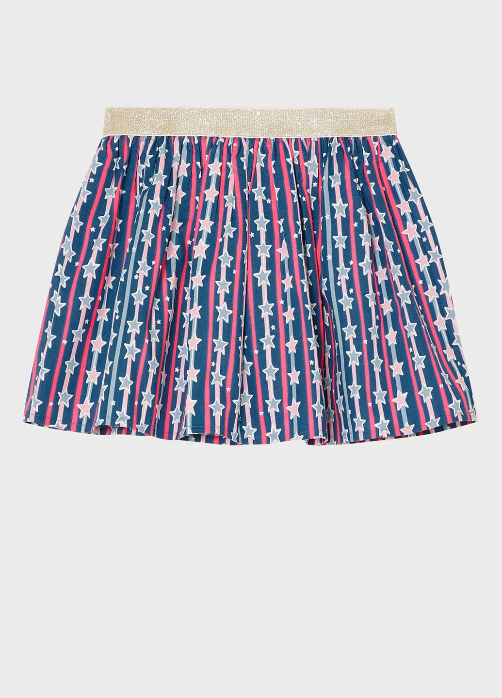 Синяя кэжуал с звездным узором юбка Monsoon Children клешированная