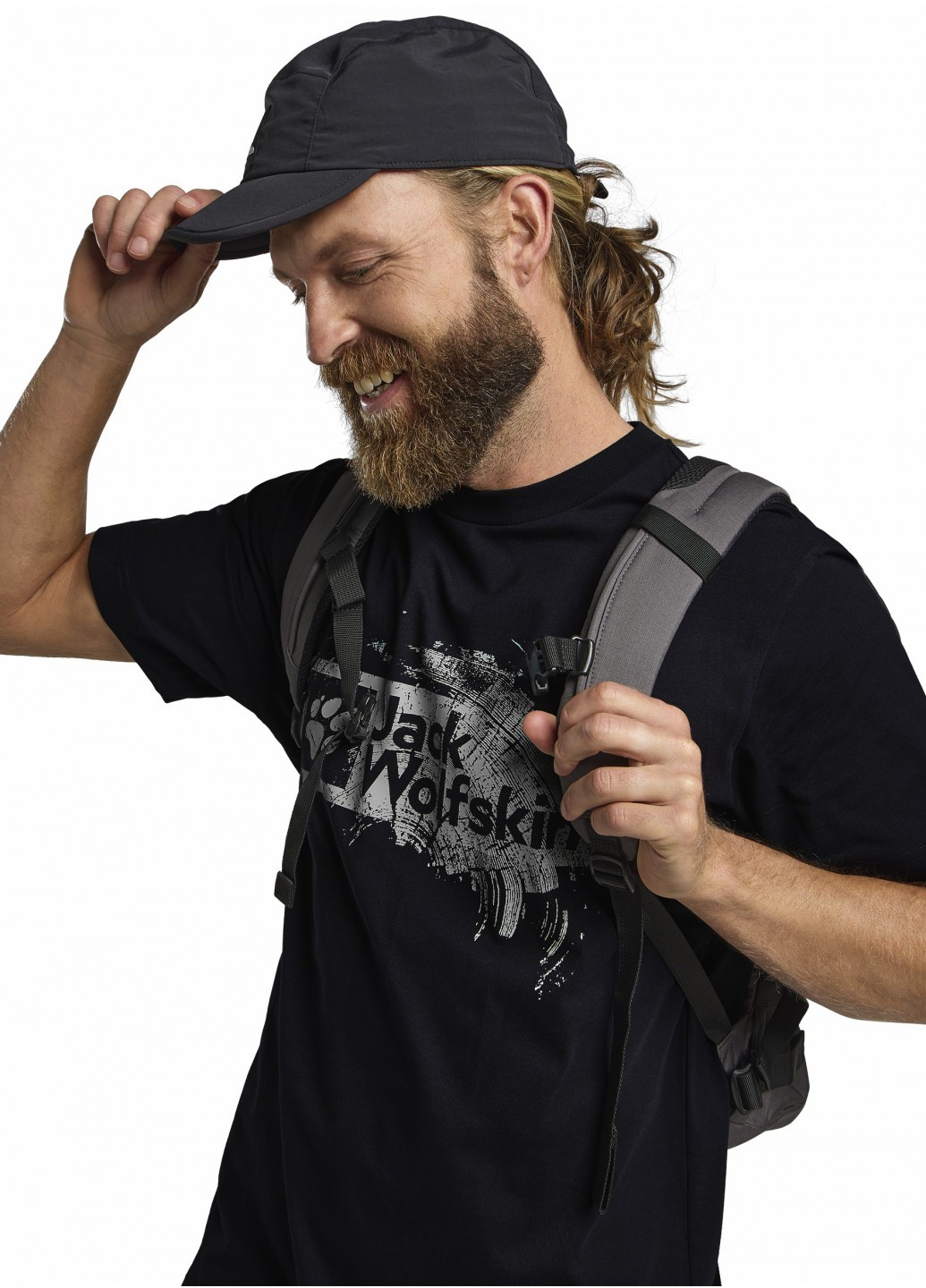 Чорна футболка Jack Wolfskin A64116_T0298