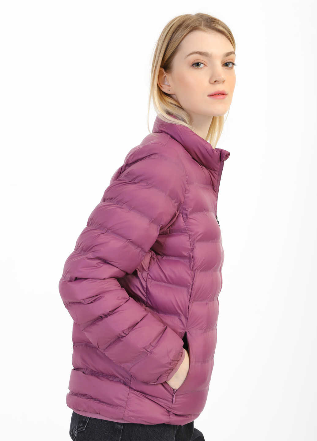 Темно-розовая демисезонная куртка Skechers WJA303M DKMV