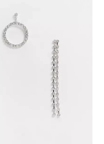 Сережки True Decadence Англія асиметричні сережки S114 сріблясті Asos (228702180)