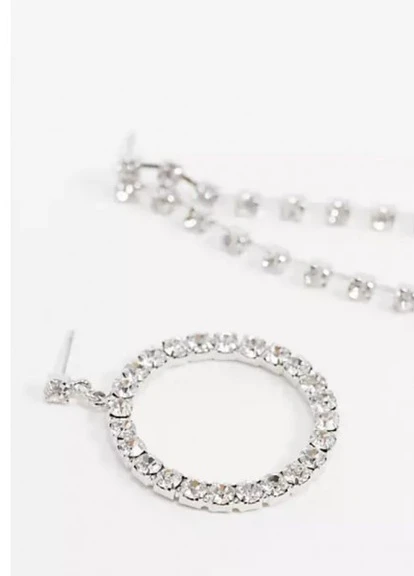 Сережки True Decadence Англія асиметричні сережки S114 сріблясті Asos (228702180)