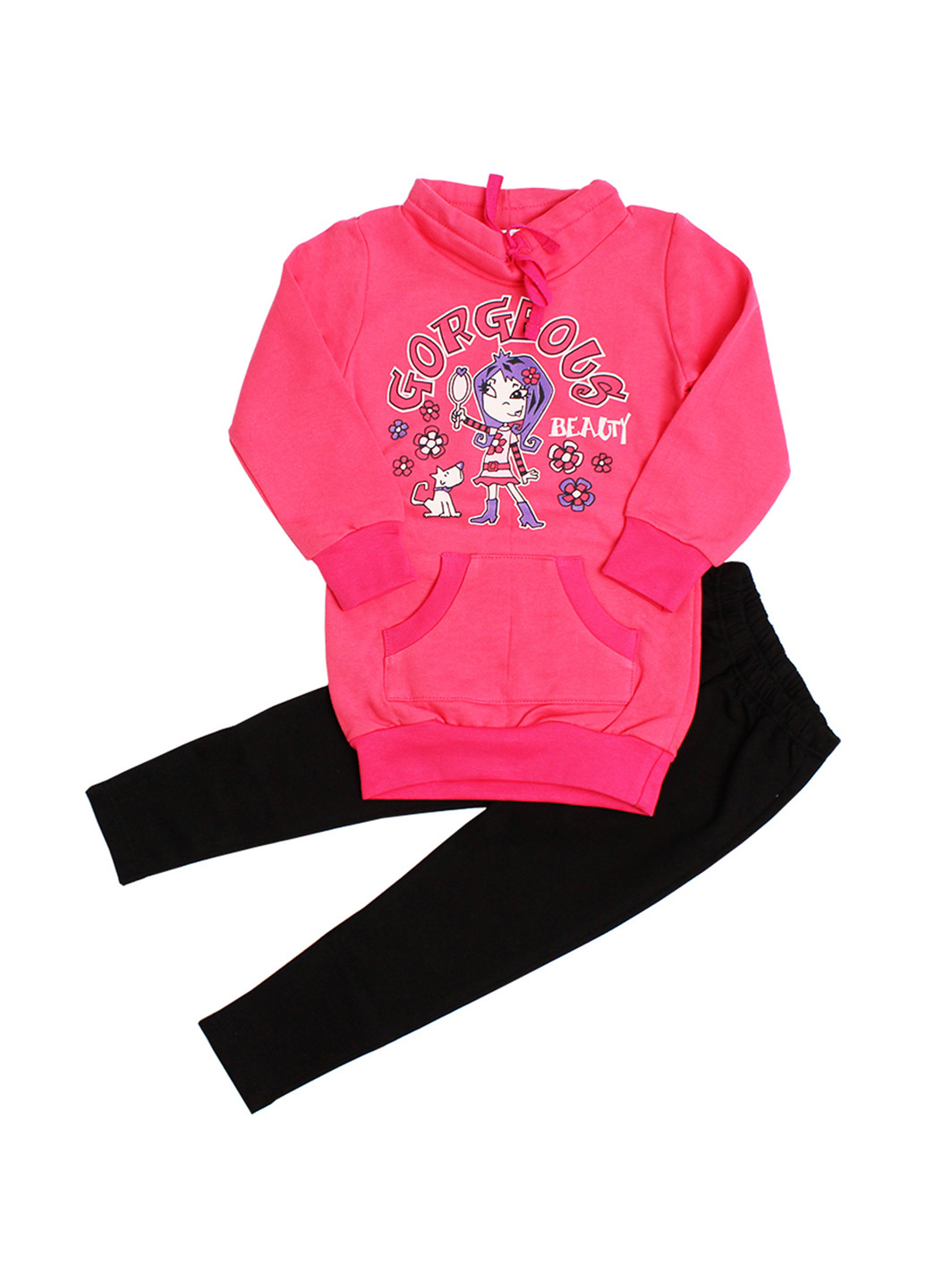 Малиновый демисезонный комплект (туника, брюки) Валери-Текс