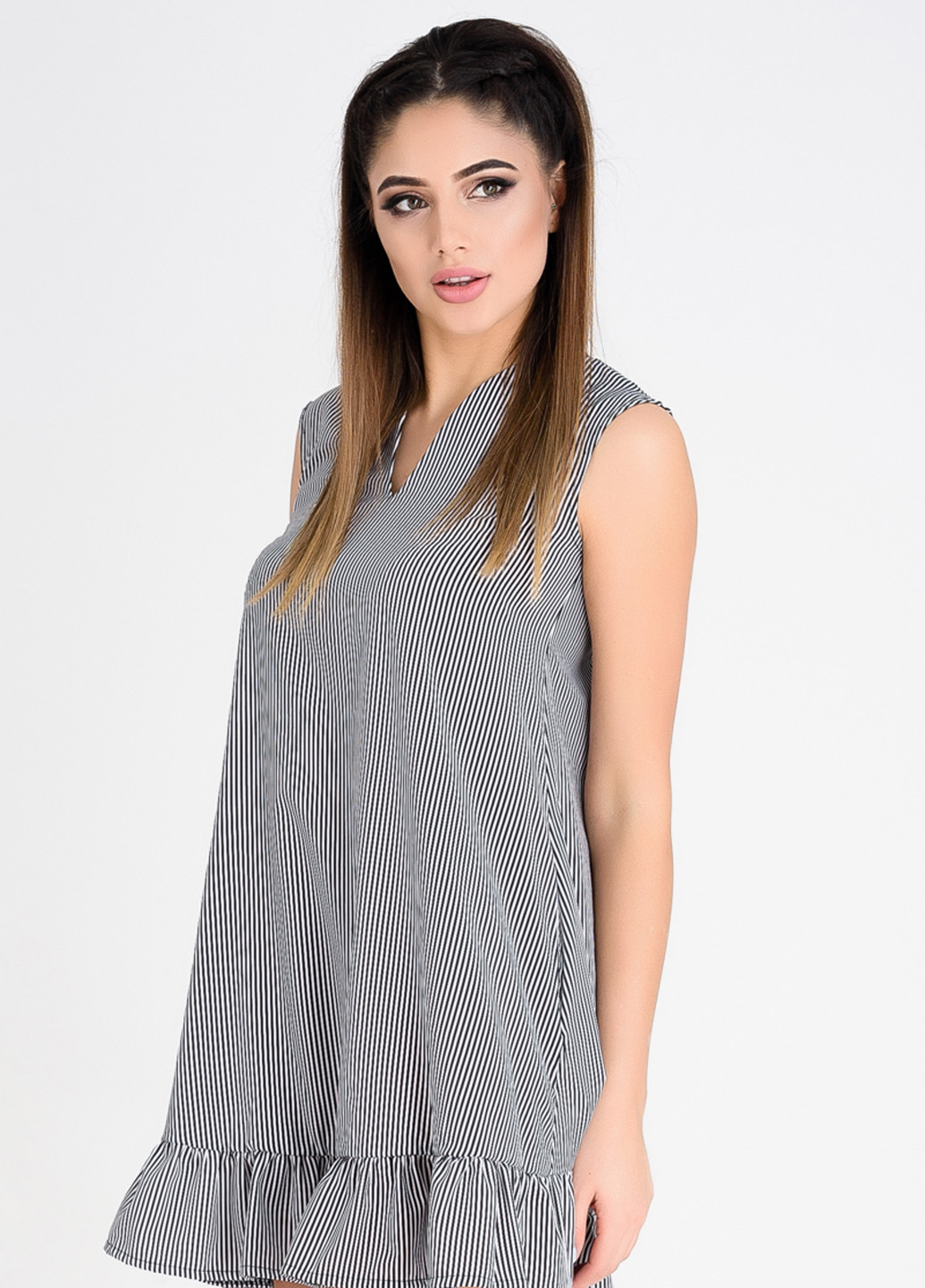 Сіра кежуал сукня Issa в смужку