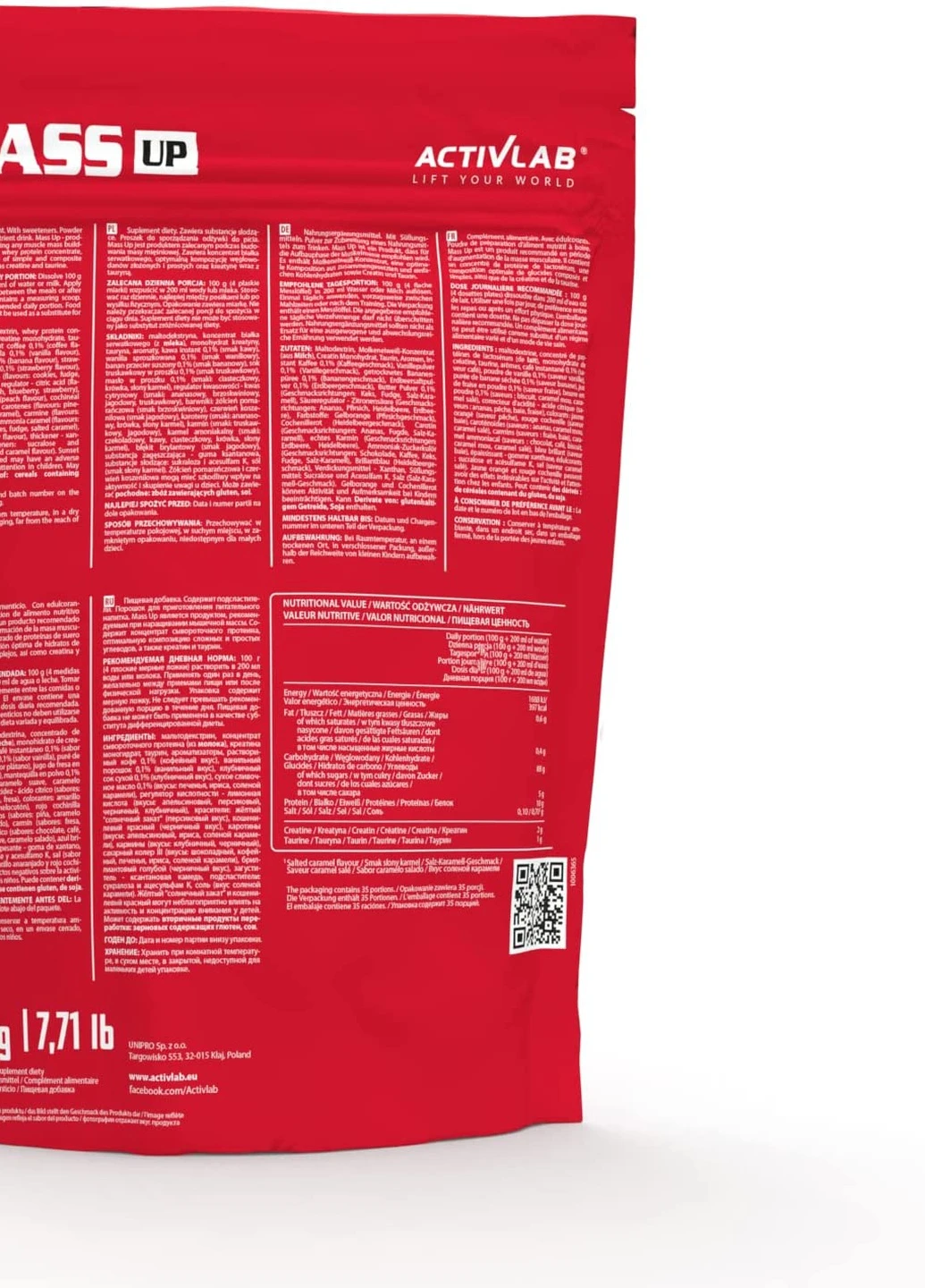 Гейнер Mass Up 3500g (Chocolate) ActivLab (254916597)
