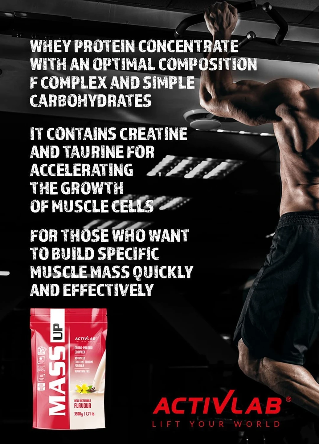 Гейнер Mass Up 3500g (Chocolate) ActivLab (254916597)