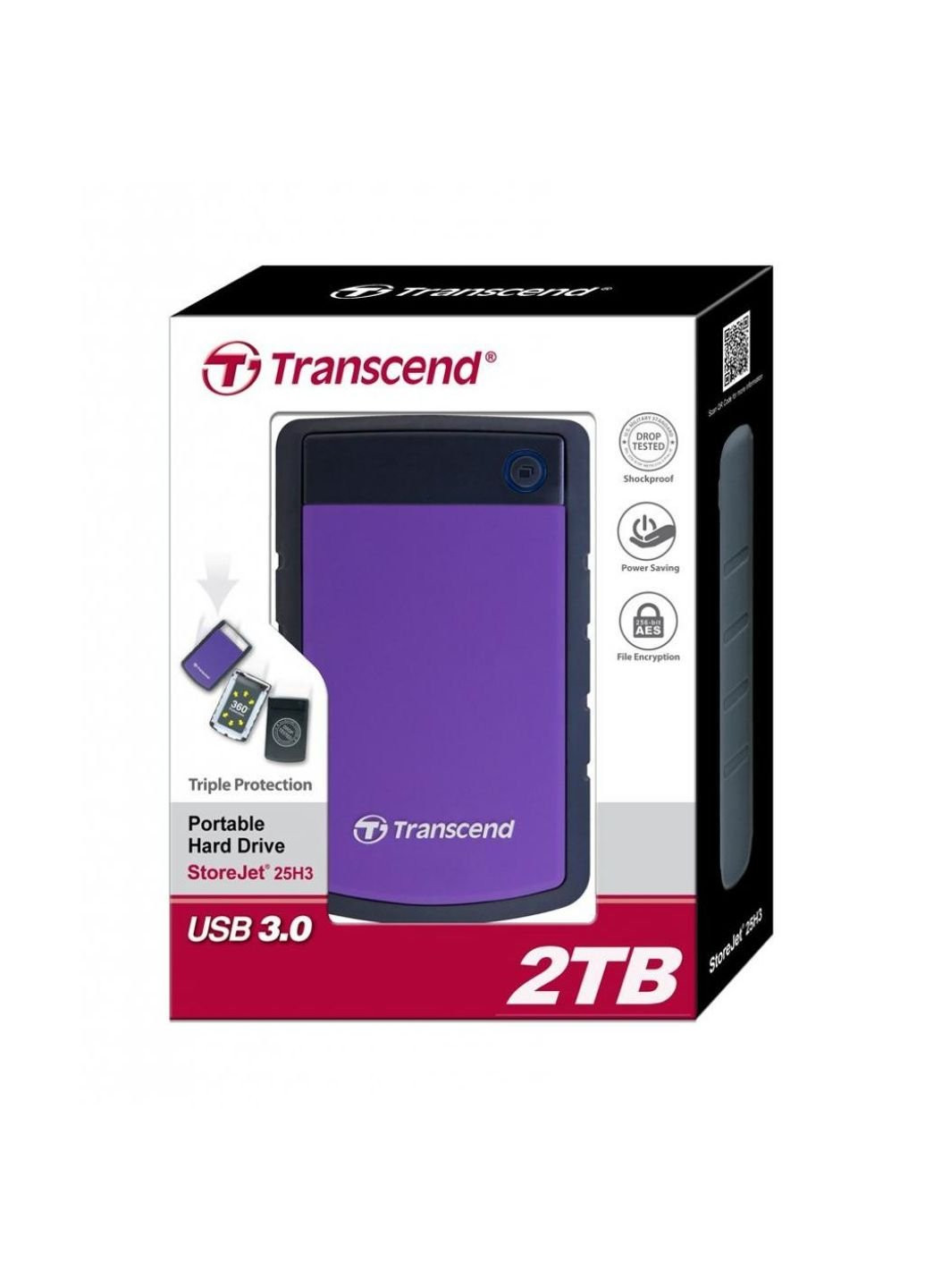 Внешний жесткий диск (TS2TSJ25H3P) Transcend 2.5" 2TB (250054361)