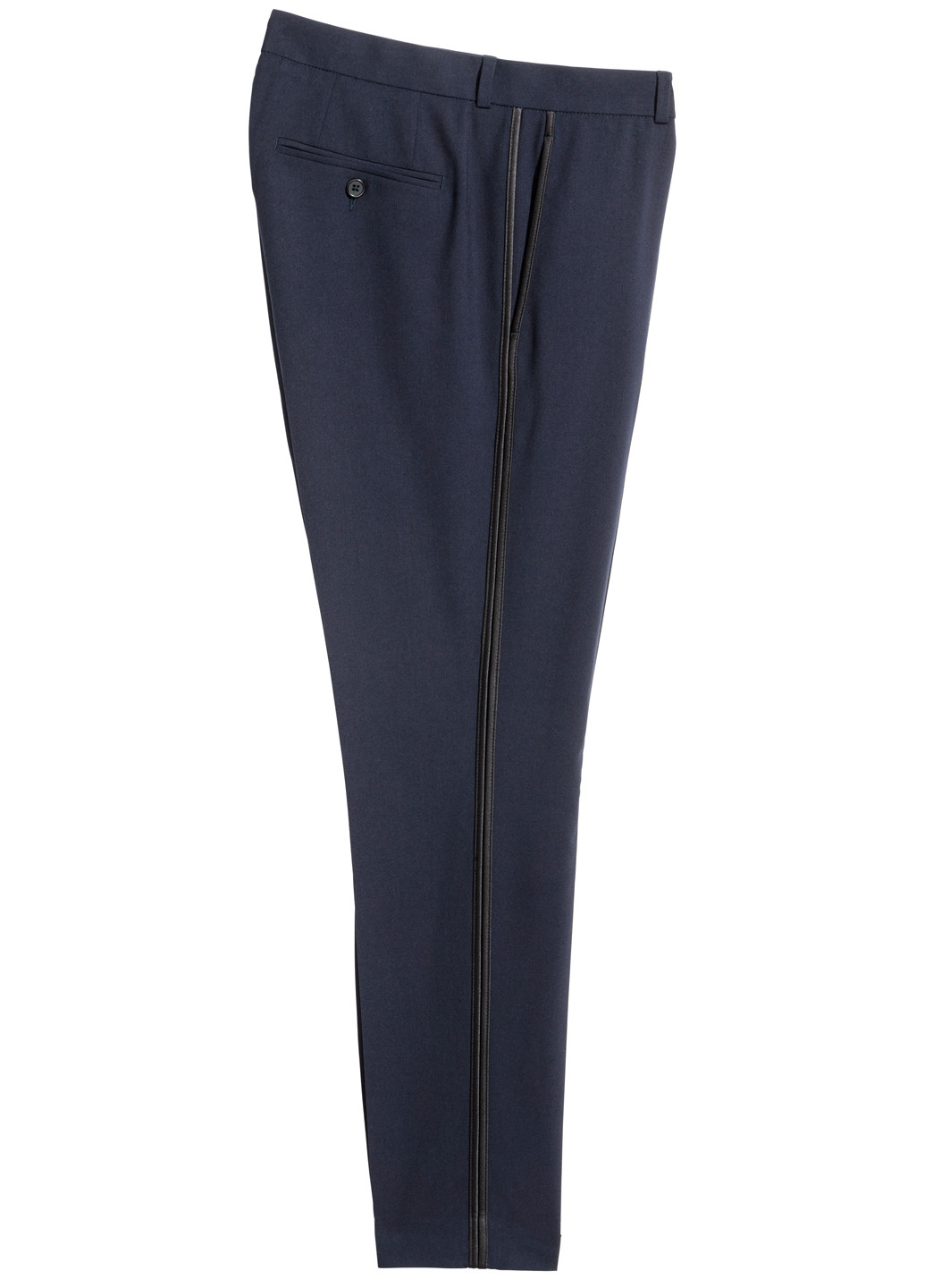 Темно-синие классические демисезонные классические брюки H&M