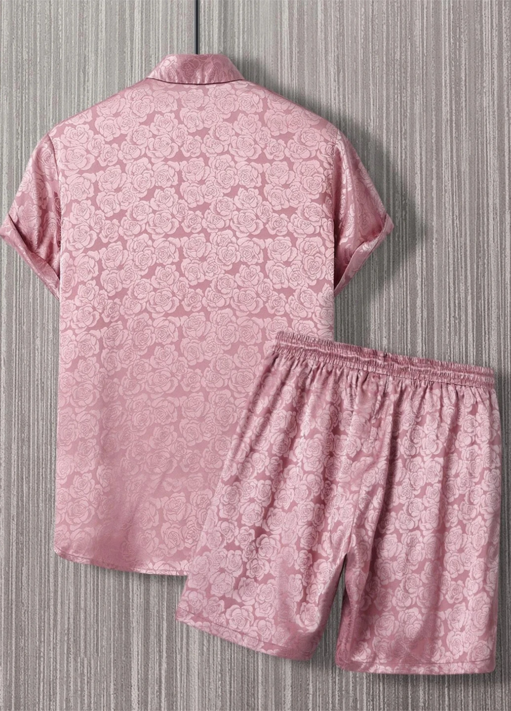 Ліловий літній костюм (сорочка, шорти) SHEIN