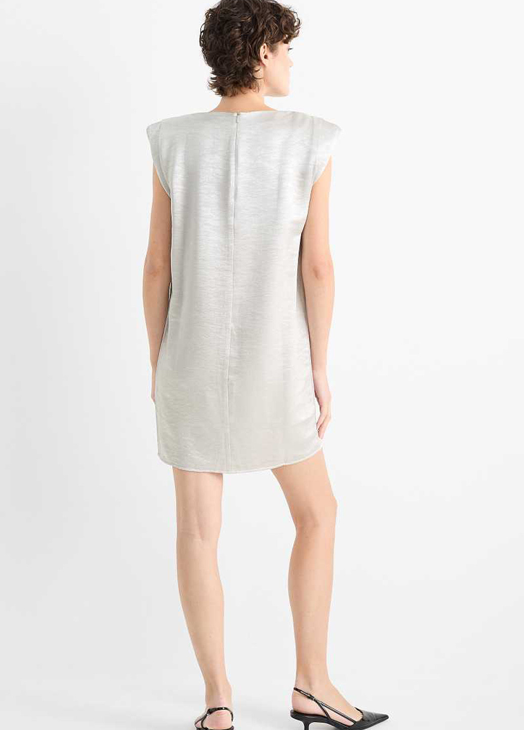 Срібна святковий, вечірня сукня сукня-майка C&A однотонна