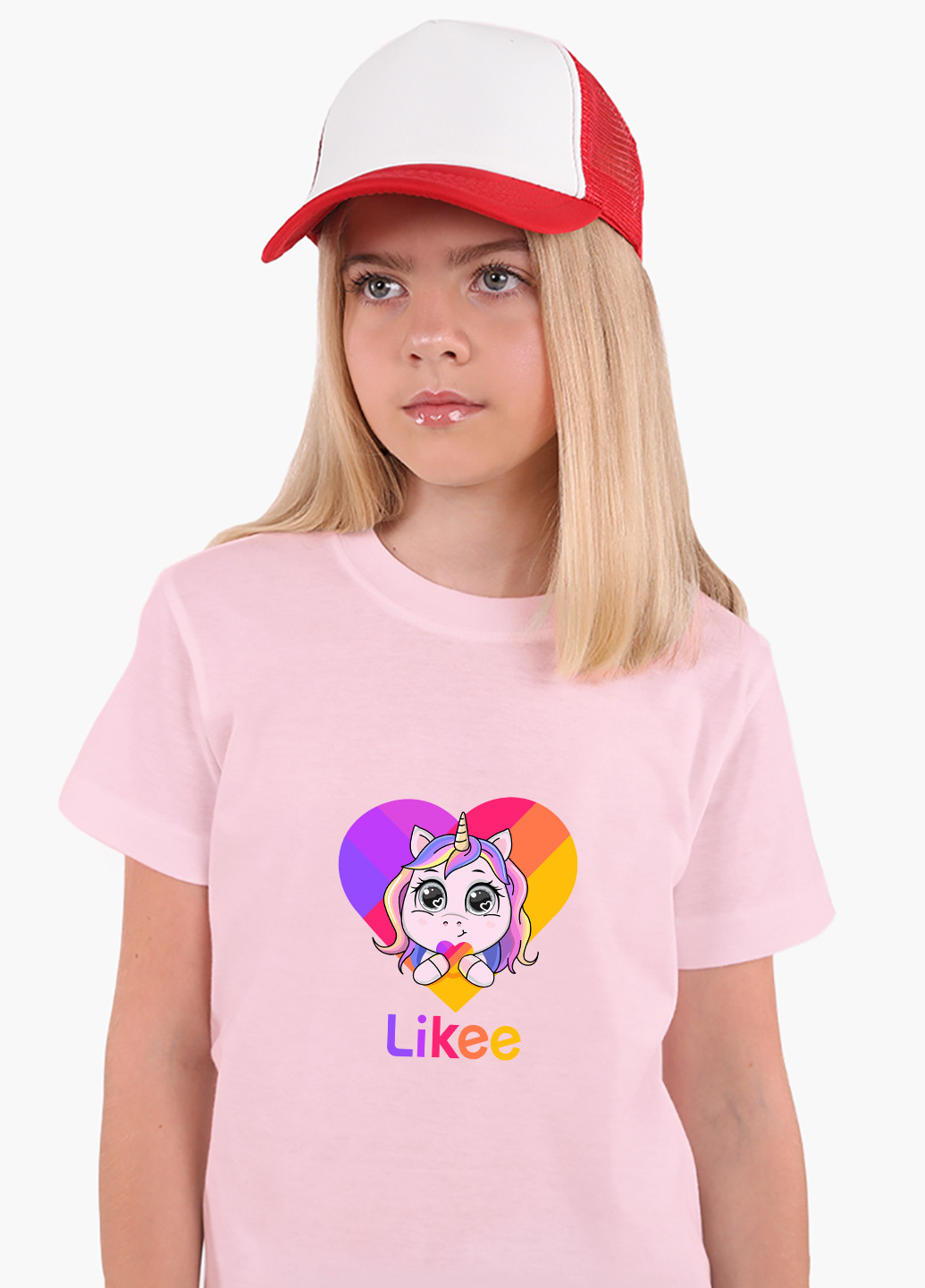 Рожева демісезонна футболка дитяча лайк єдиноріг (likee unicorn) (9224-1593) MobiPrint