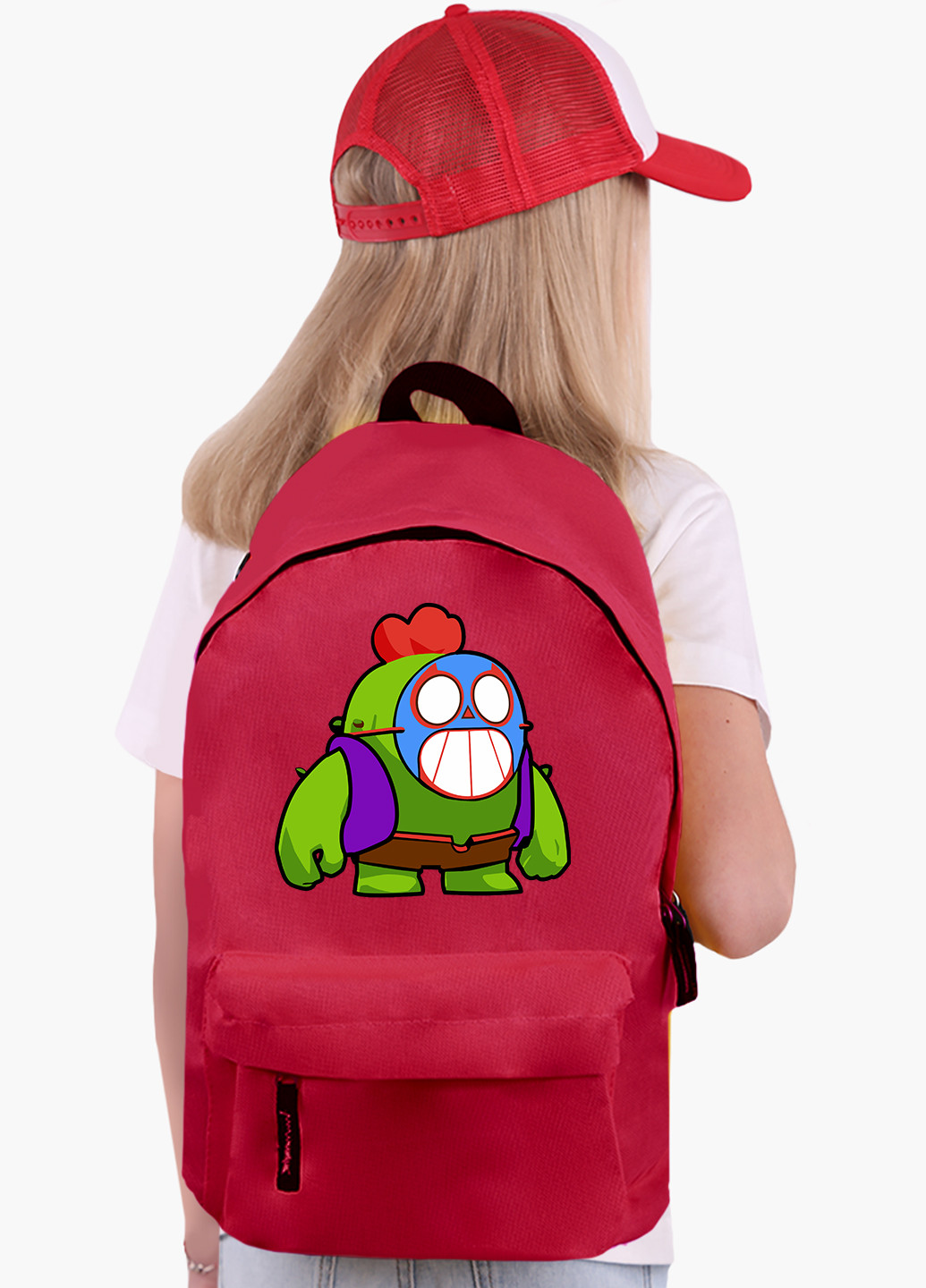 Детский рюкзак Спайк Бравл Старс значок Эль Примо (Spike Brawl Stars with Pin El Primo) (9263-2600) MobiPrint (217075160)