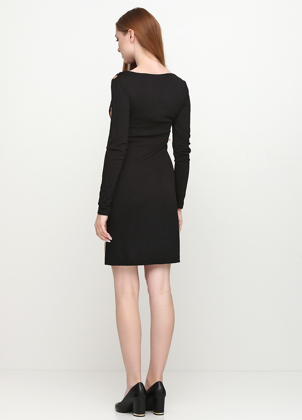 Черное кэжуал платье Zeland с геометрическим узором