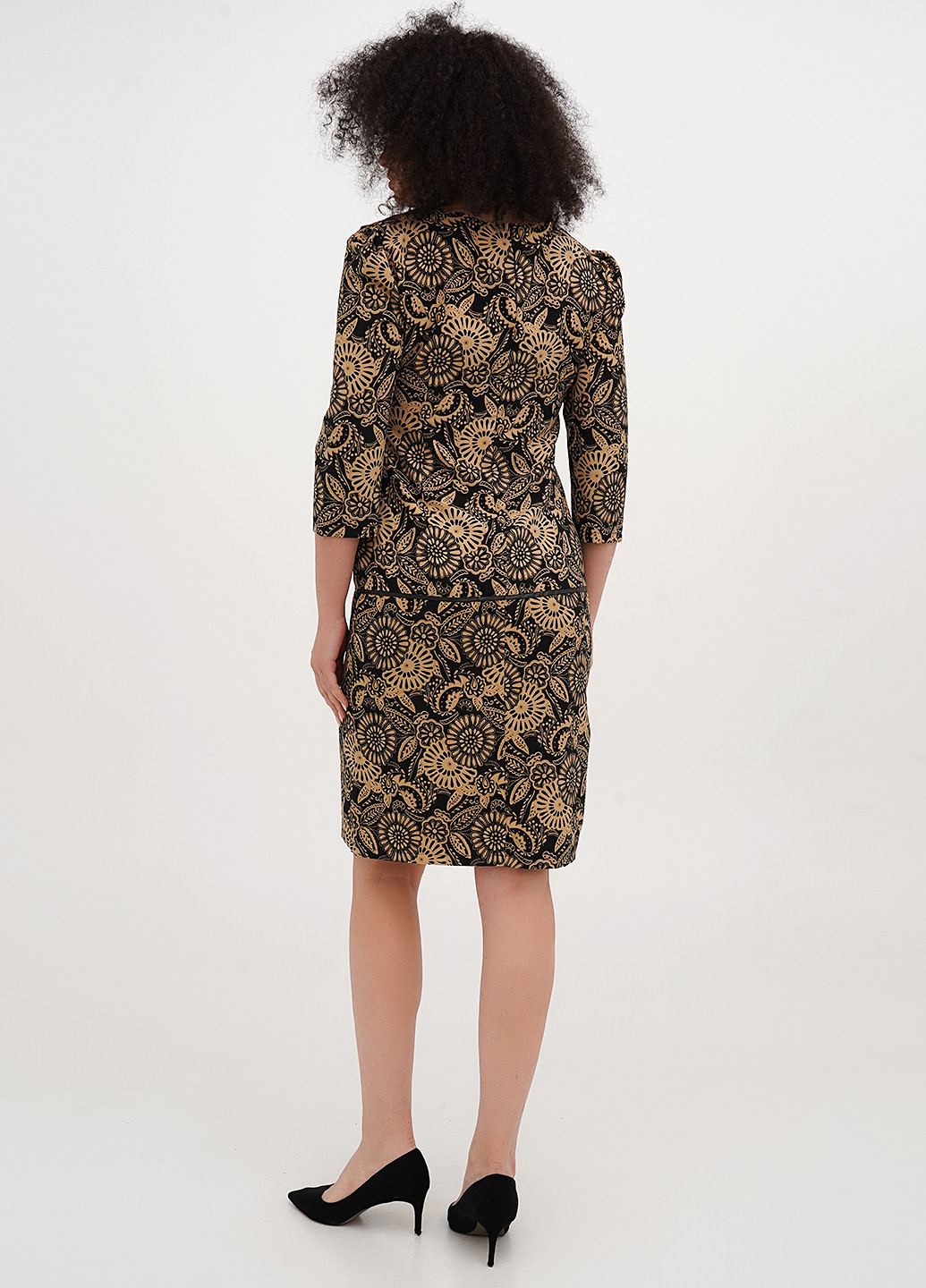 Черное кэжуал платье футляр Imperial с цветочным принтом