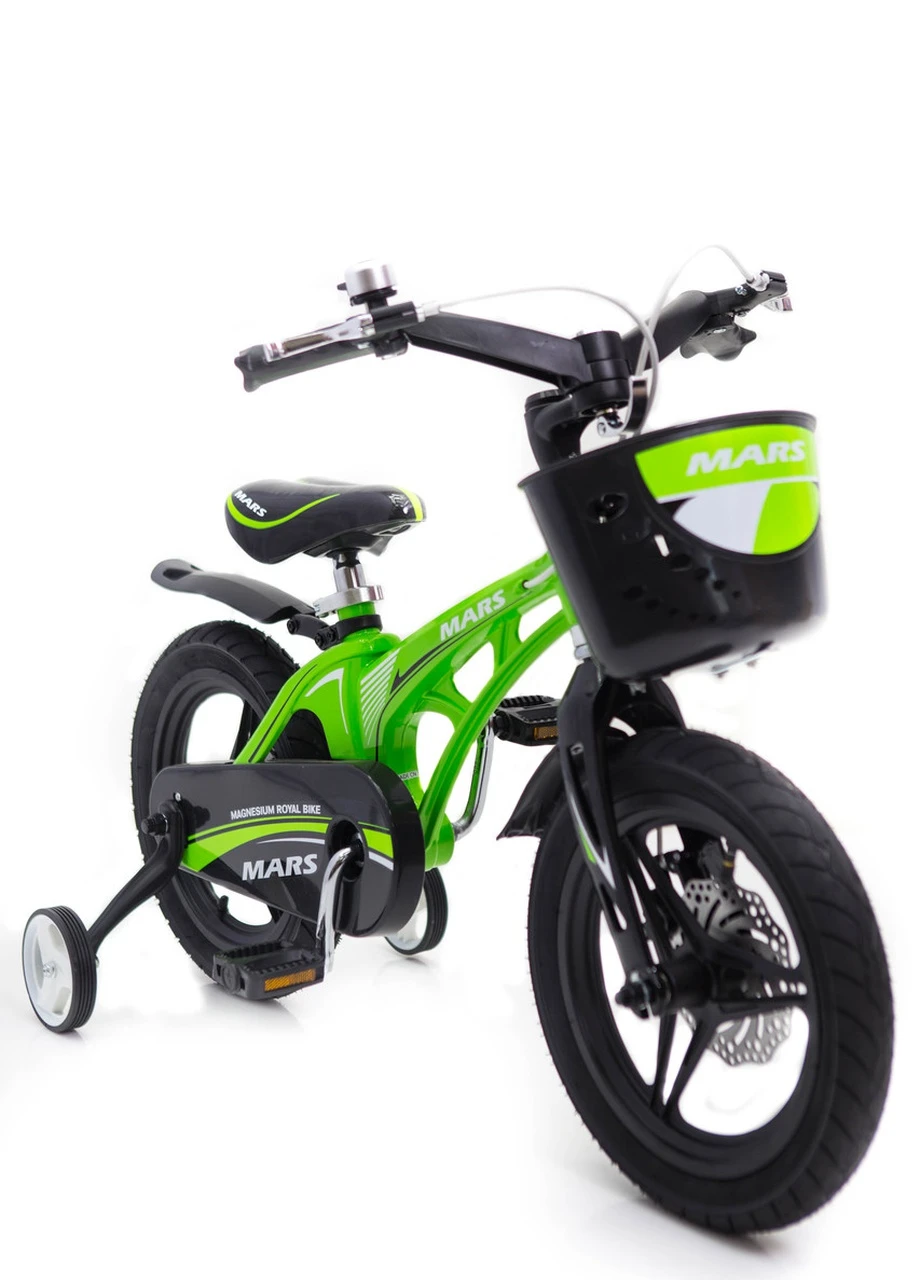 Детский легкий магниевый велосипед со складным рулем MARS-16 Дюймов белый от 5 лет Зеленый Sigma (251788286)