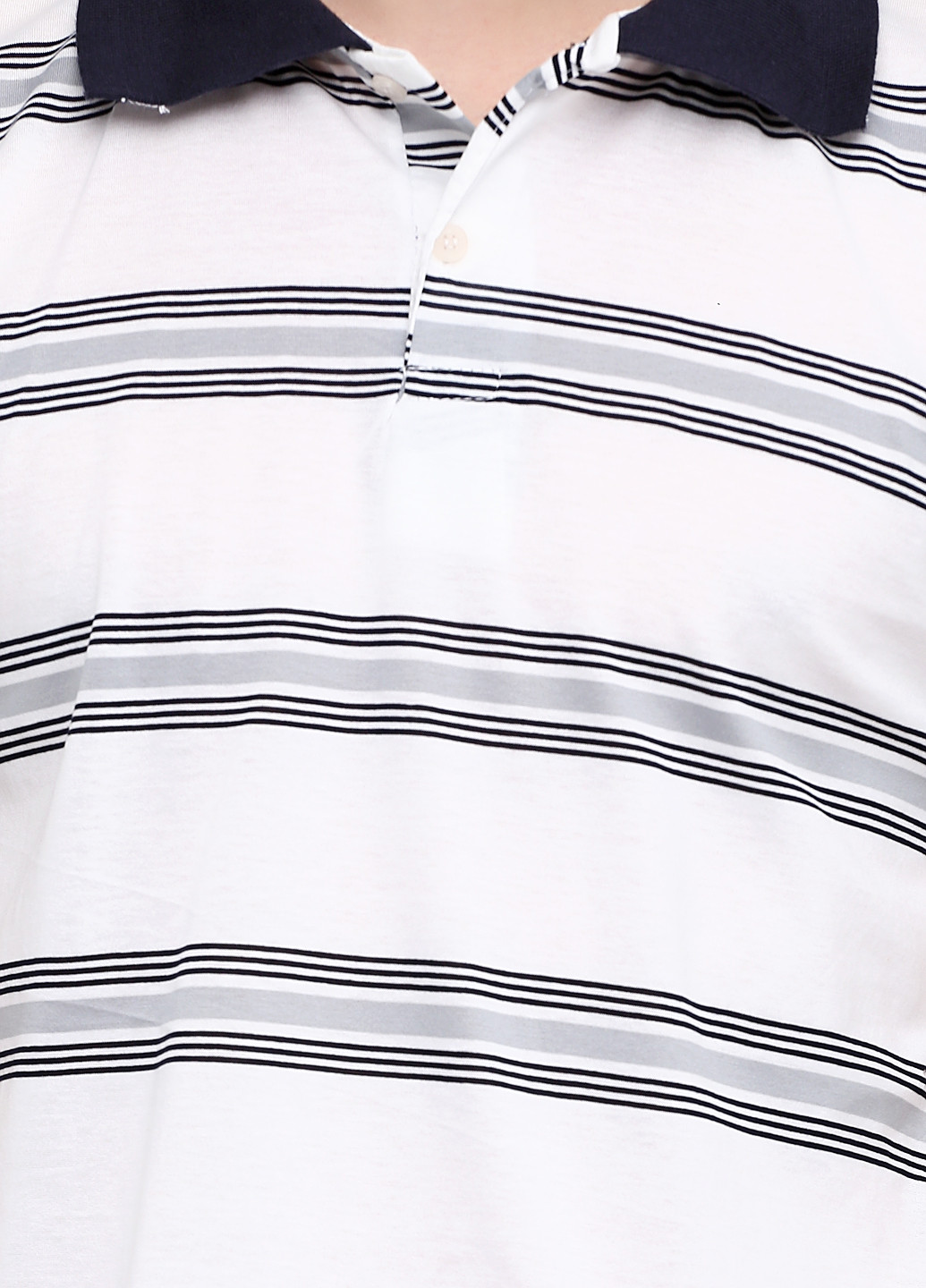 Белая футболка-поло для мужчин Chiarotex в полоску