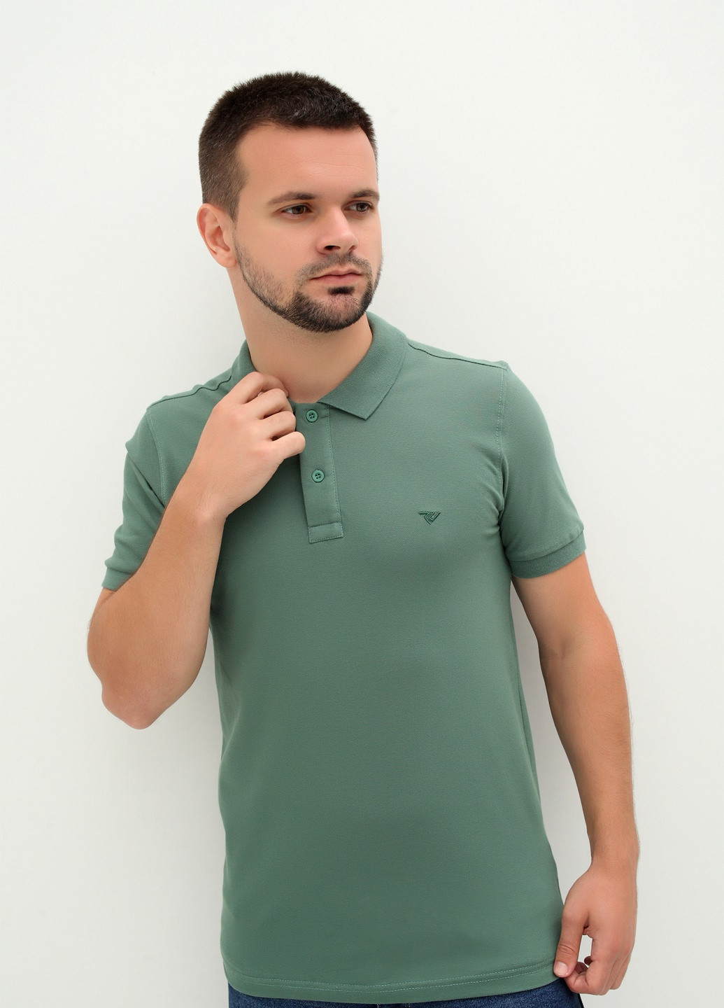 Зеленая футболка-поло для мужчин Stendo