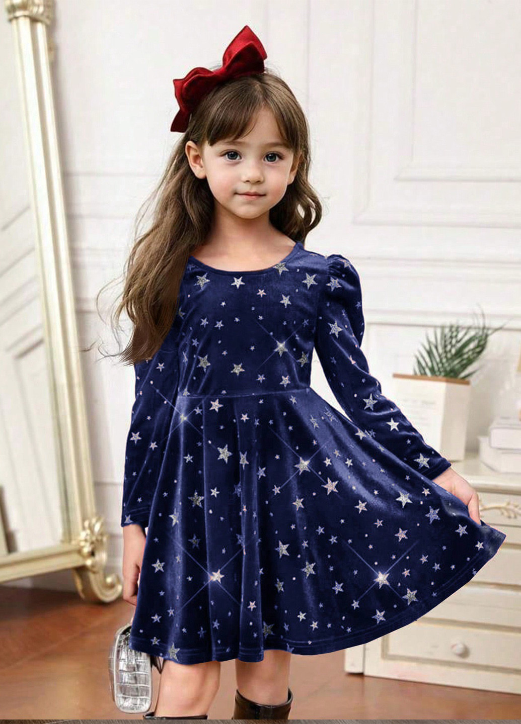 Темно-синя сукня SHEIN (338626929)