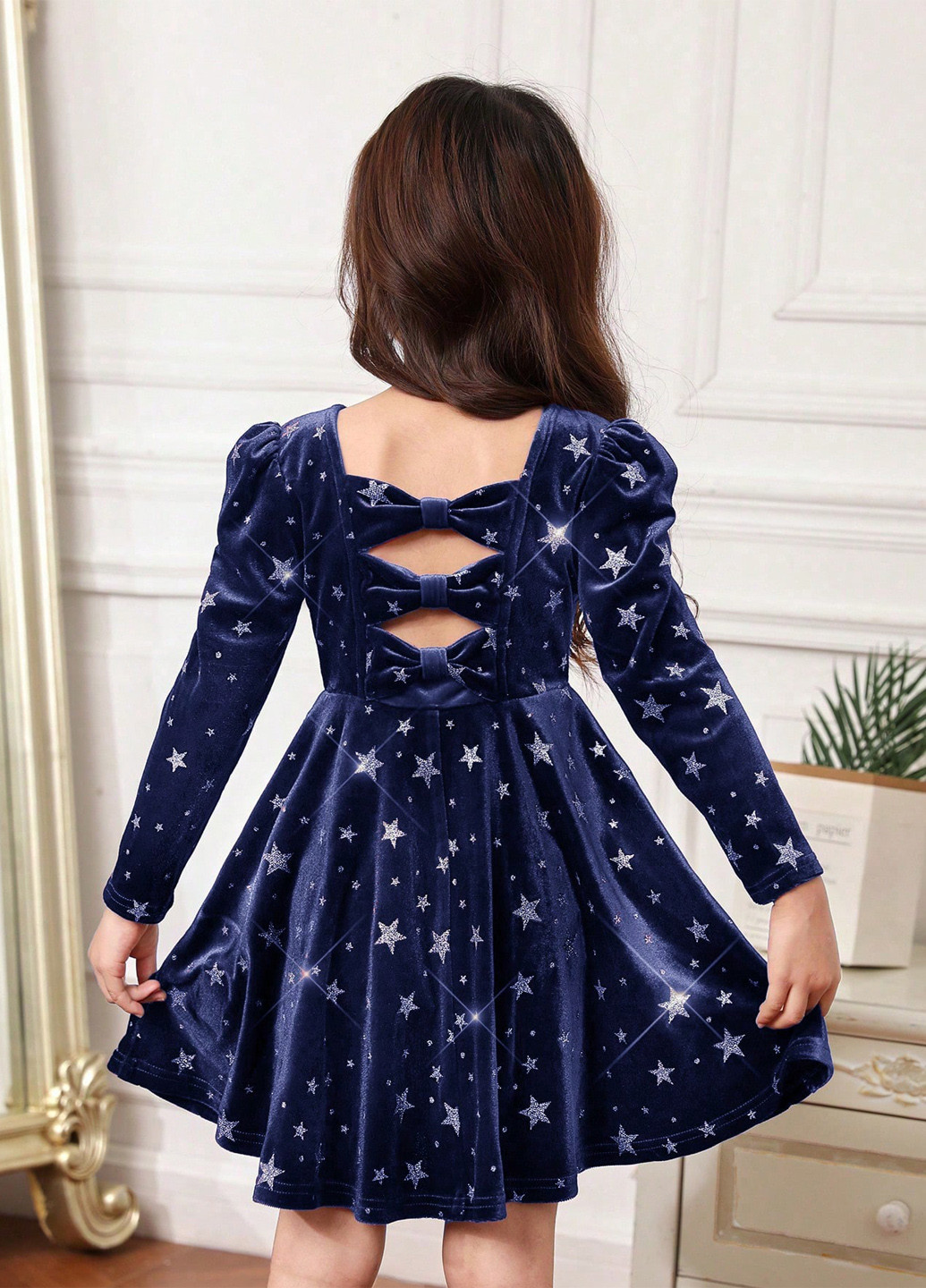 Темно-синя сукня SHEIN (338626929)