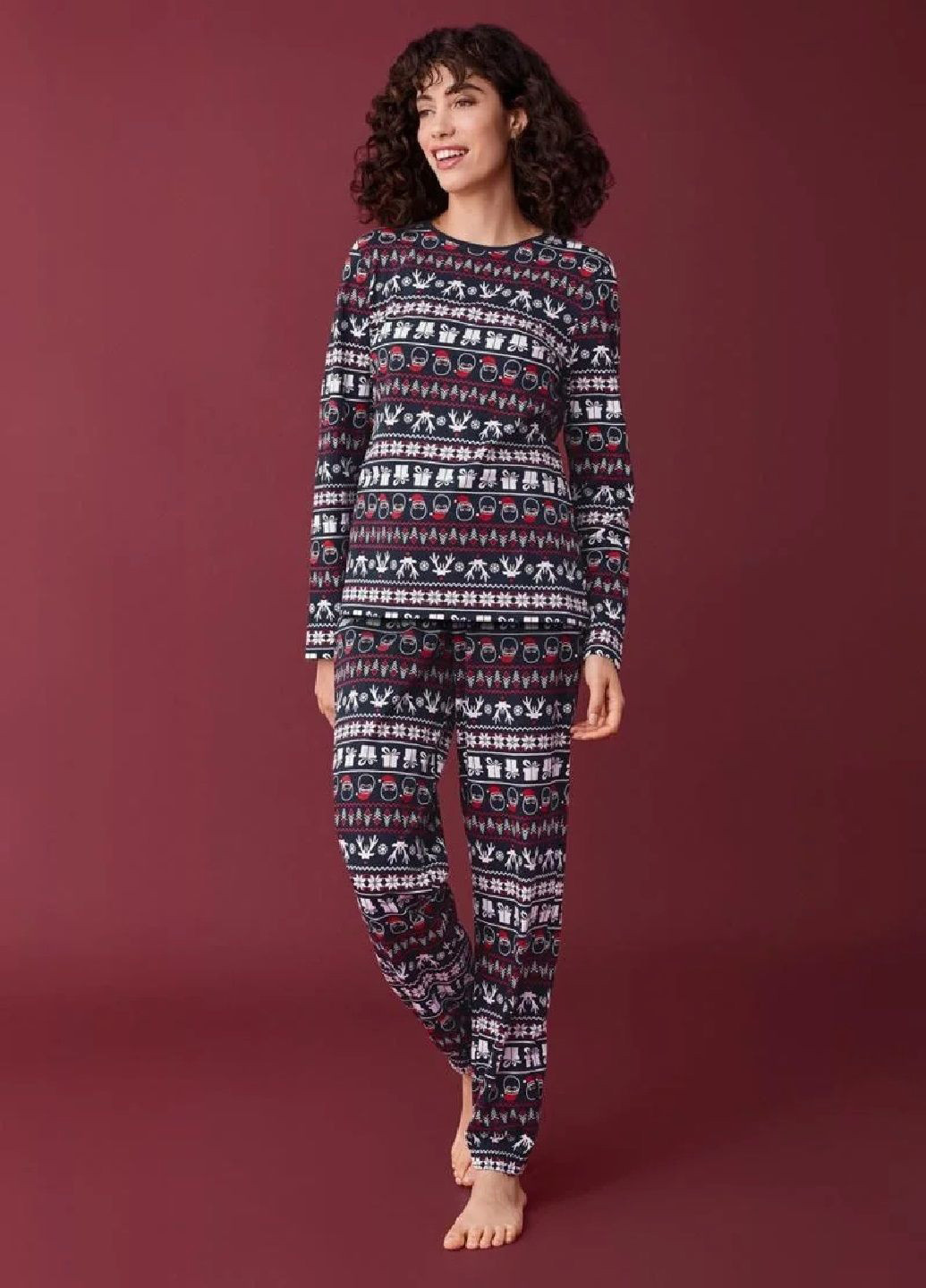 Комбінована всесезон піжама (лонгслів, штани) лонгслів + брюки Esmara