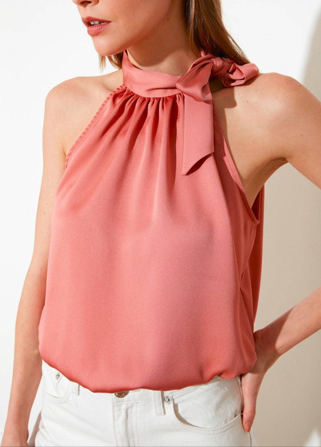Розовая летняя блуза AMORI