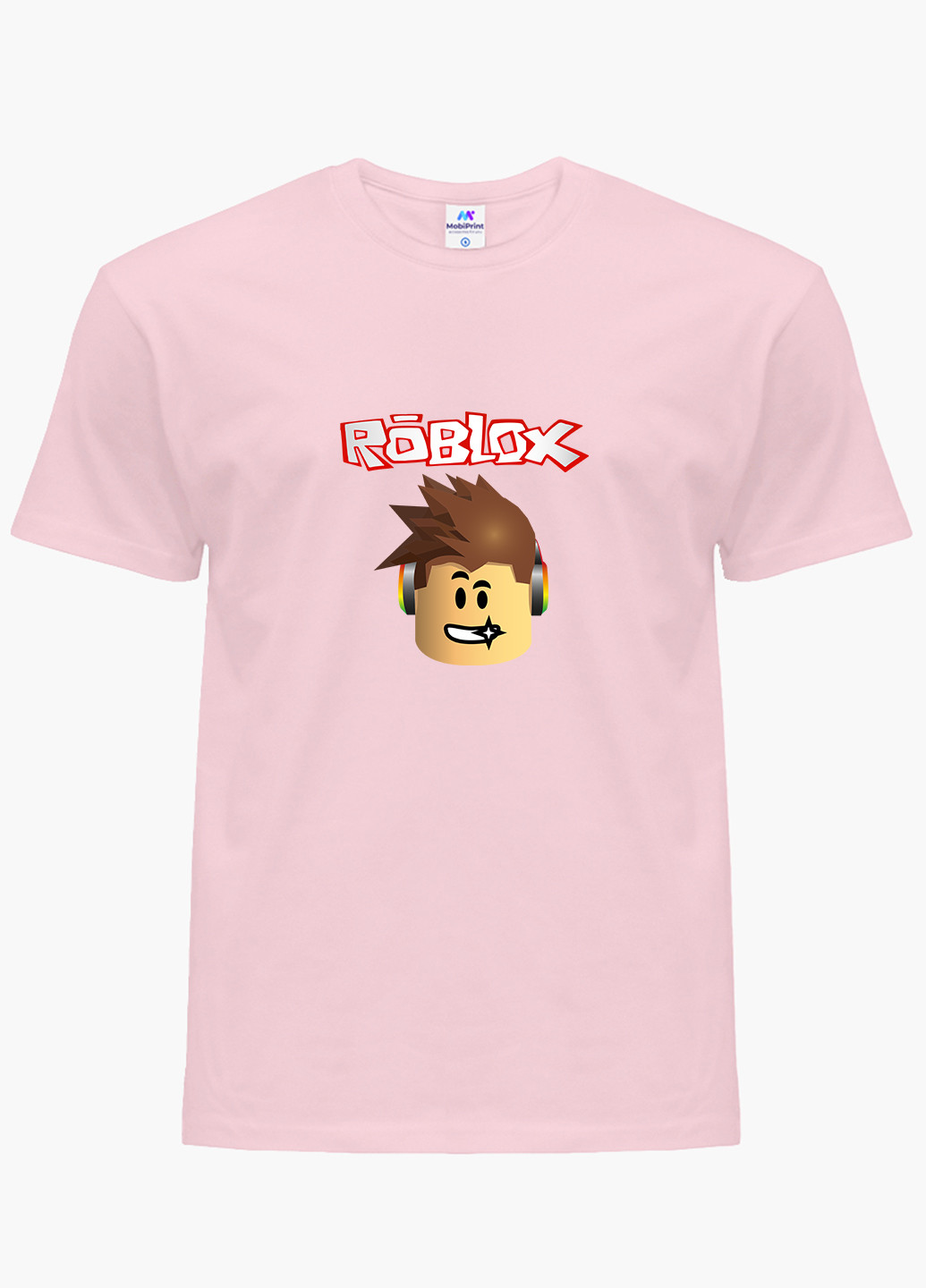 Розовая демисезонная футболка детская роблокс (roblox)(9224-1713) MobiPrint