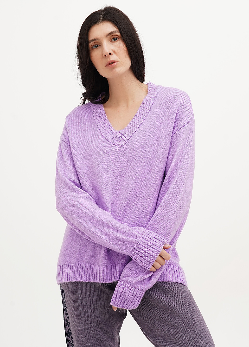 Сиреневый демисезонный пуловер пуловер Vicolo