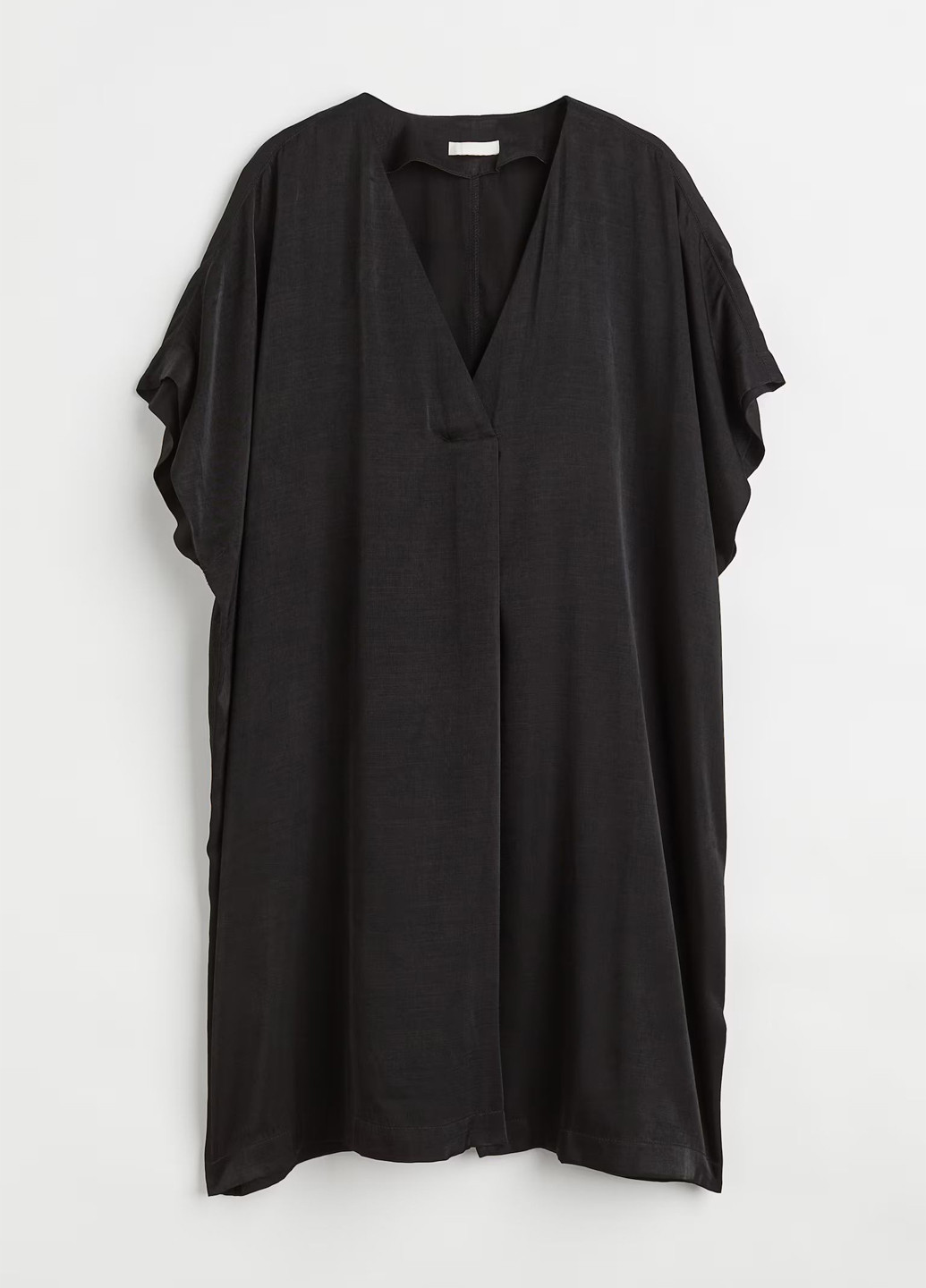 Черное кэжуал платье оверсайз H&M однотонное