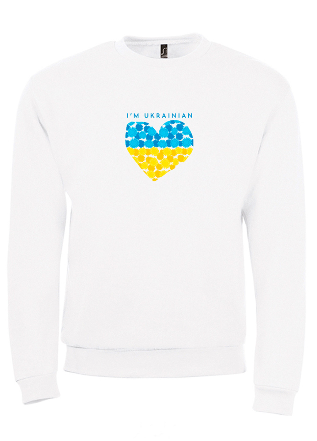 Білий світшот Sol's малюнок без декору (258812743)