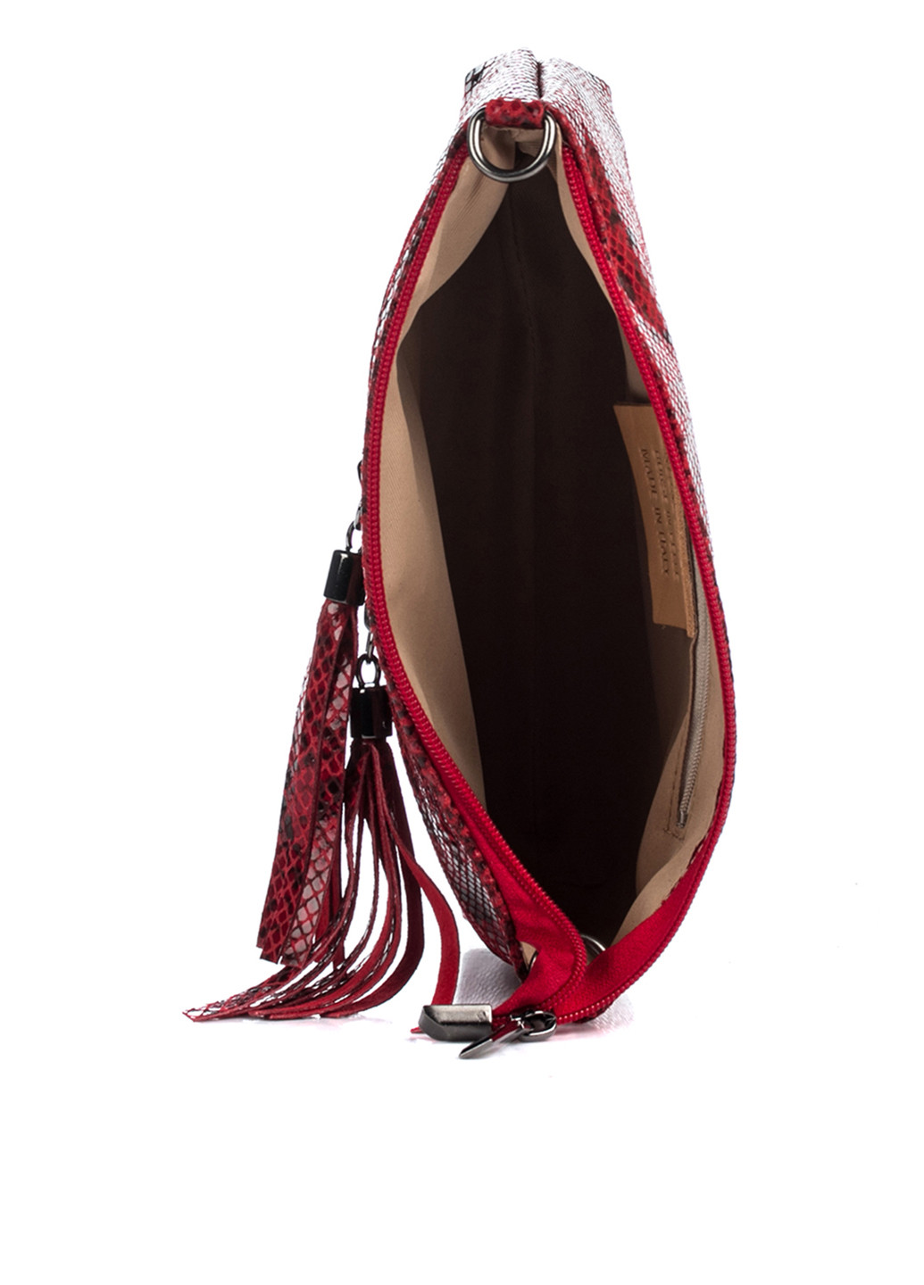 Сумка Diva's Bag крос боді анімалістична червона кежуал