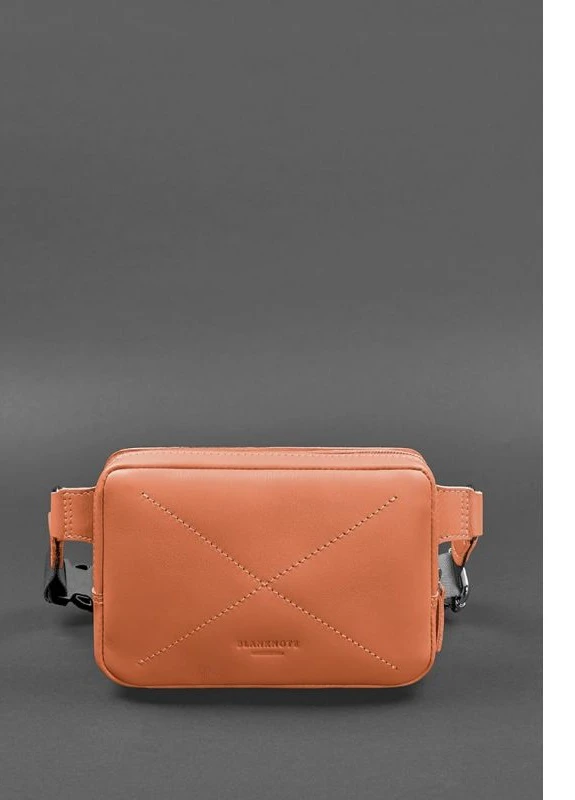 Кожаная женская поясная сумка Dropbag Mini коралловая BlankNote (235752500)