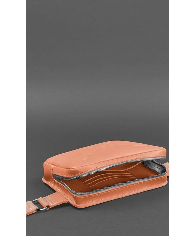 Кожаная женская поясная сумка Dropbag Mini коралловая BlankNote (235752500)