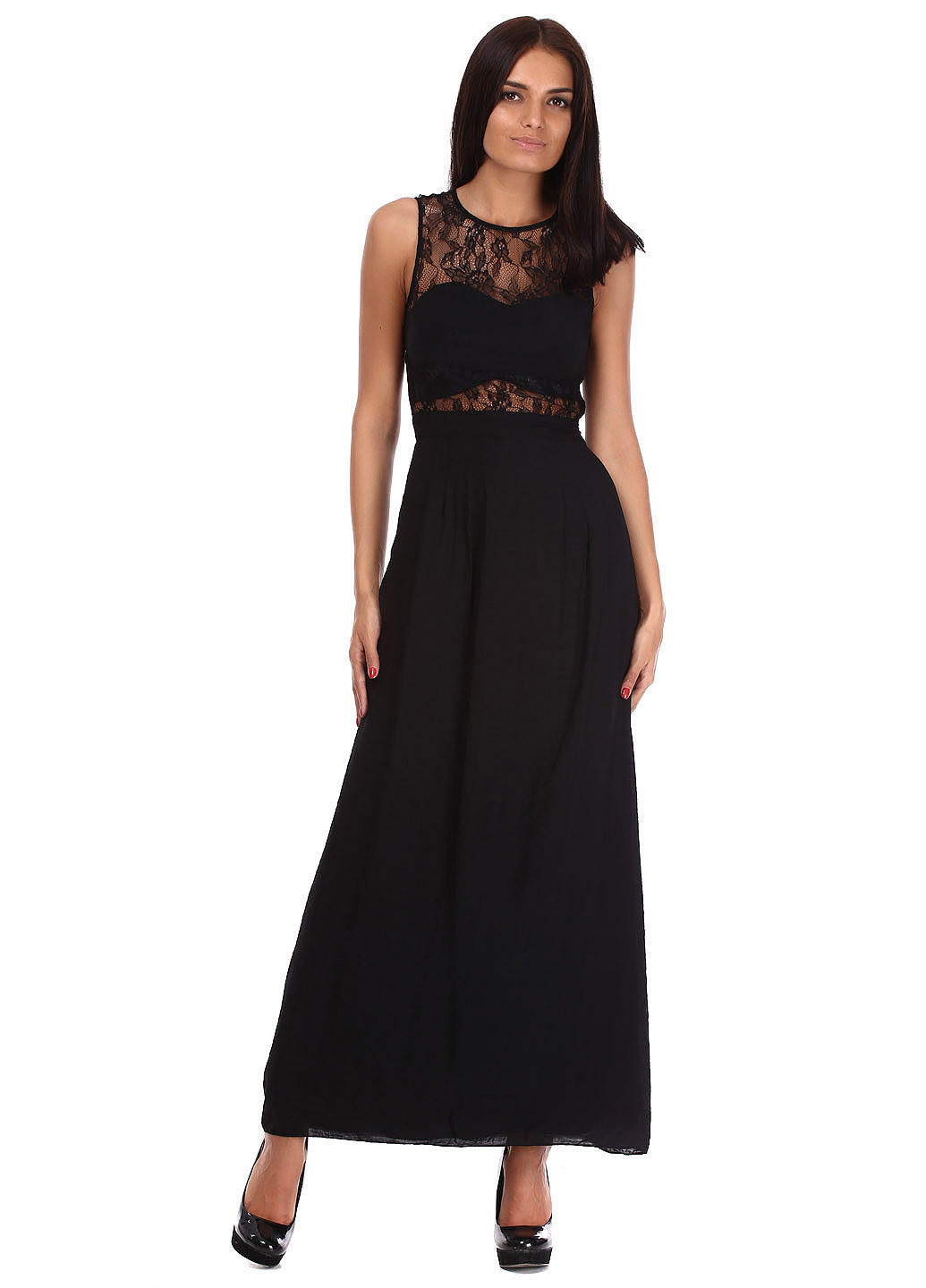 Чорна вечірня плаття, сукня Naf Naf однотонна