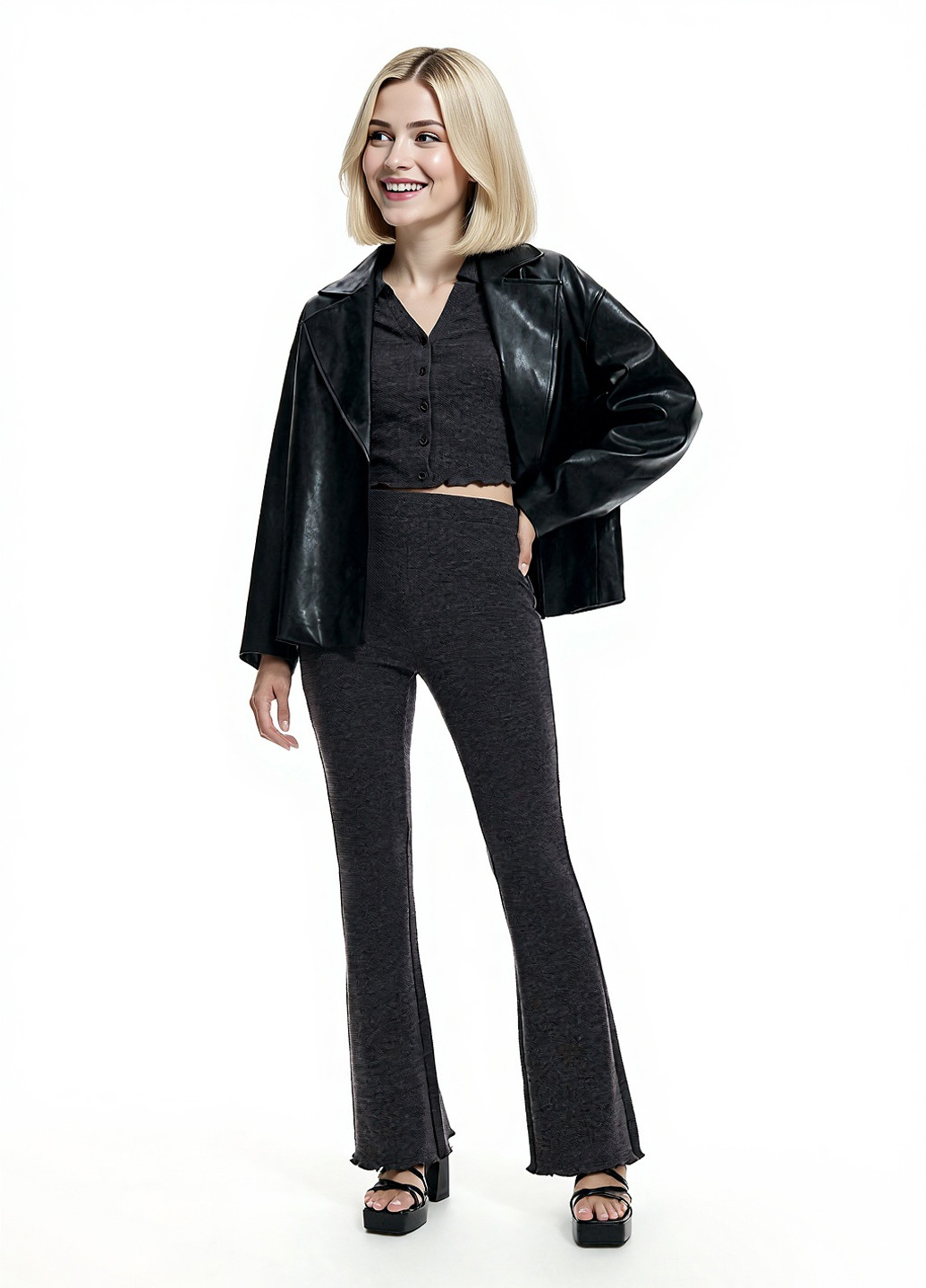 Тёмно-серая блуза Reserved