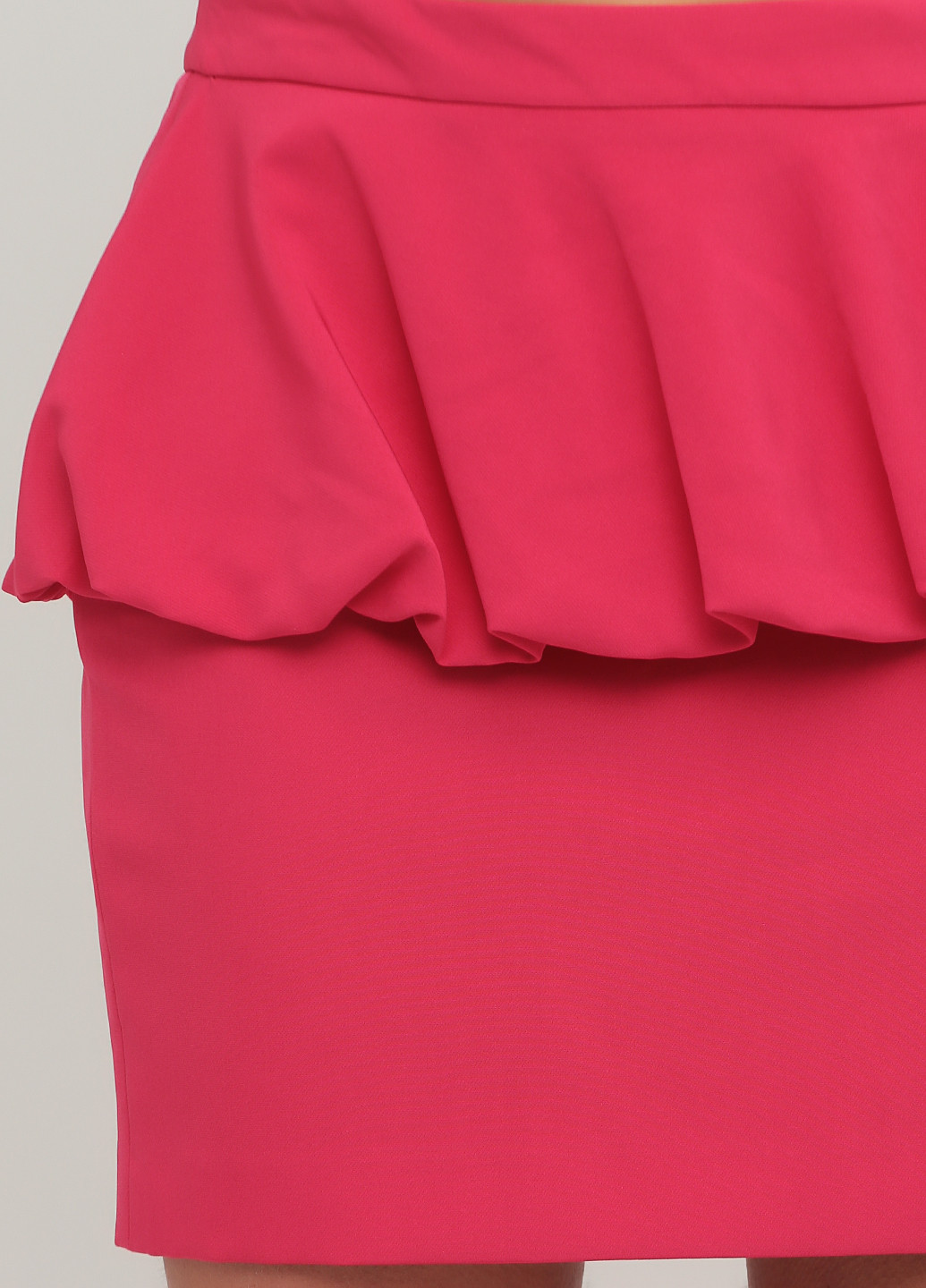 Фуксиновая кэжуал однотонная юбка Zara с баской