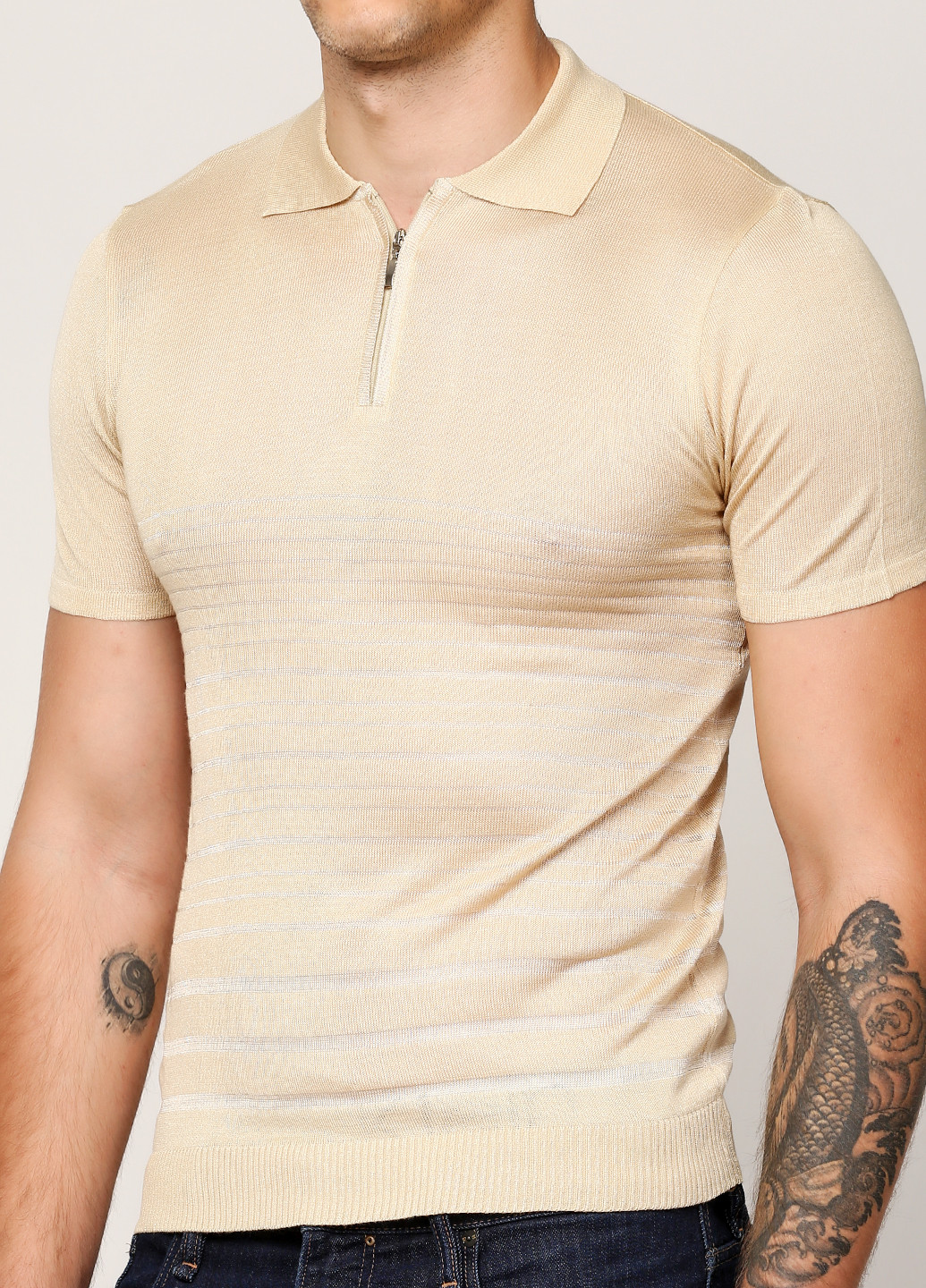 Песочная футболка-поло для мужчин Flash