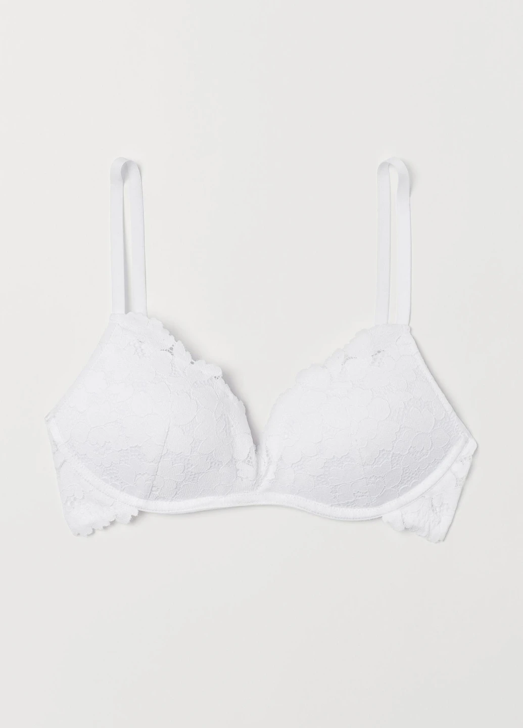 Білий бюстгальтер H&M без кісточок поліамід