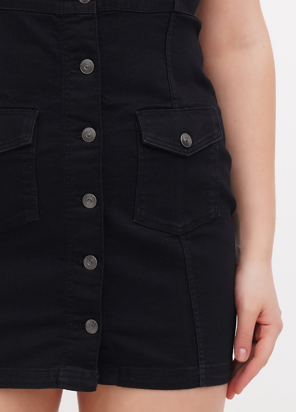 Черное джинсовое сарафан-джинсовий футляр H&M однотонное