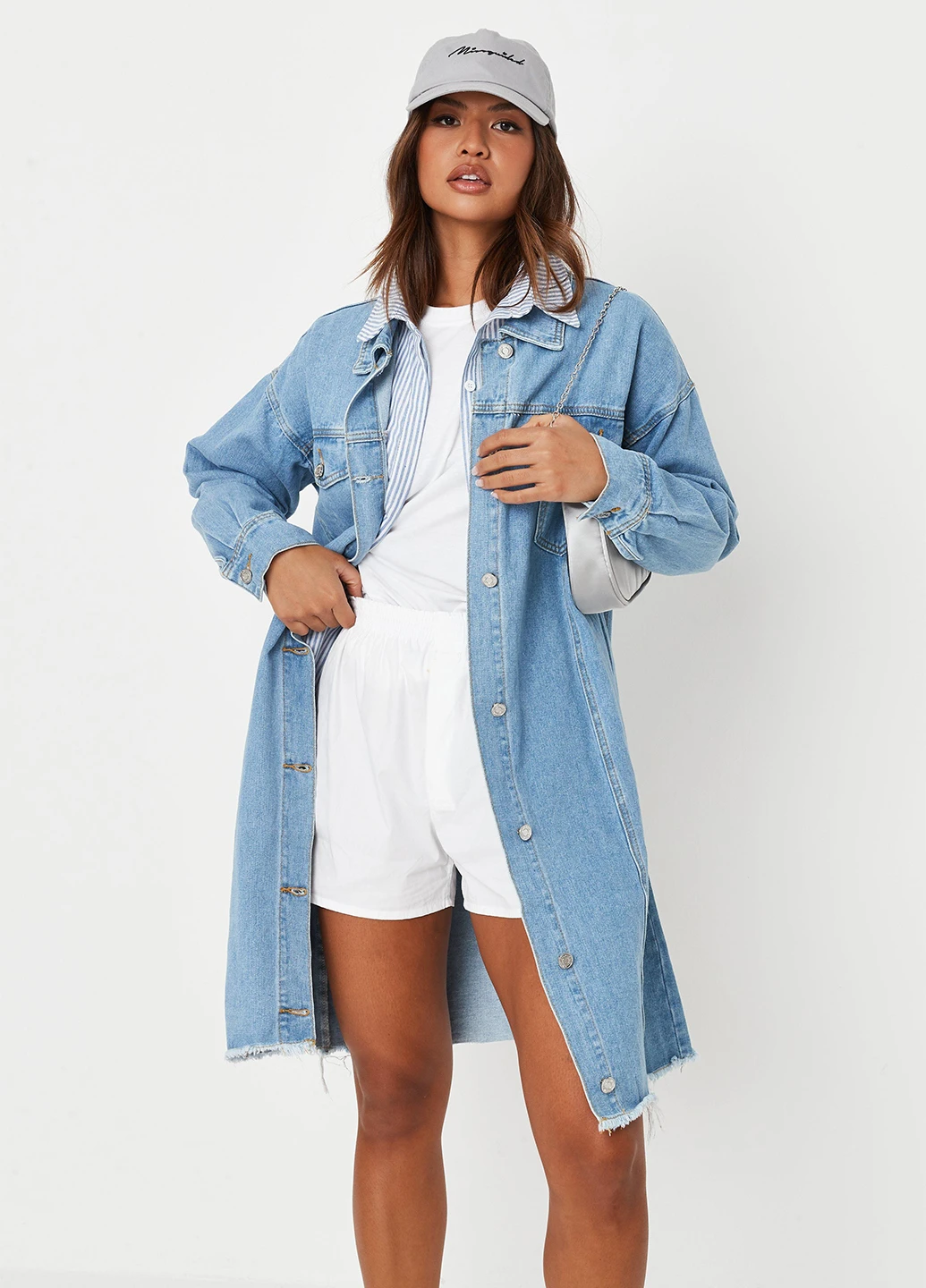 Голубая демисезонная куртка Missguided