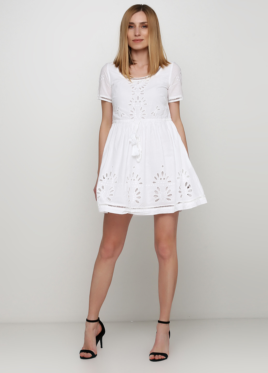 Білий кежуал плаття, сукня кльош Jack Wills однотонна