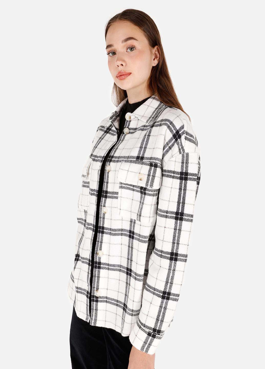 Белая кэжуал рубашка в клетку Colin's