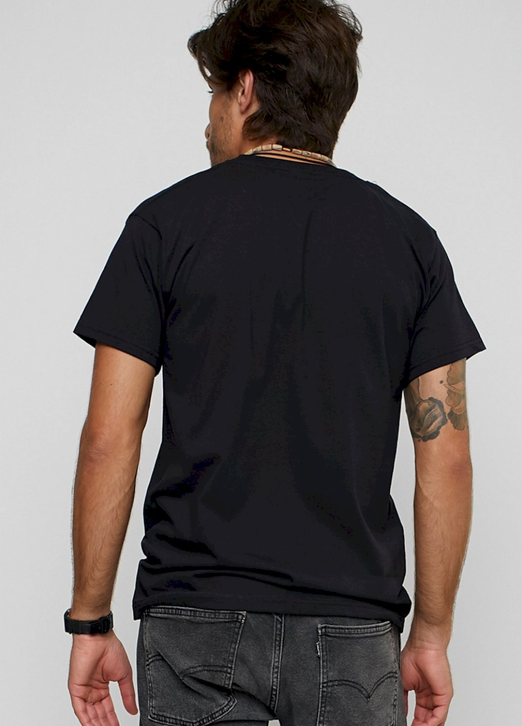 Черная футболка мужская basic /дышащий принт/ YAPPI