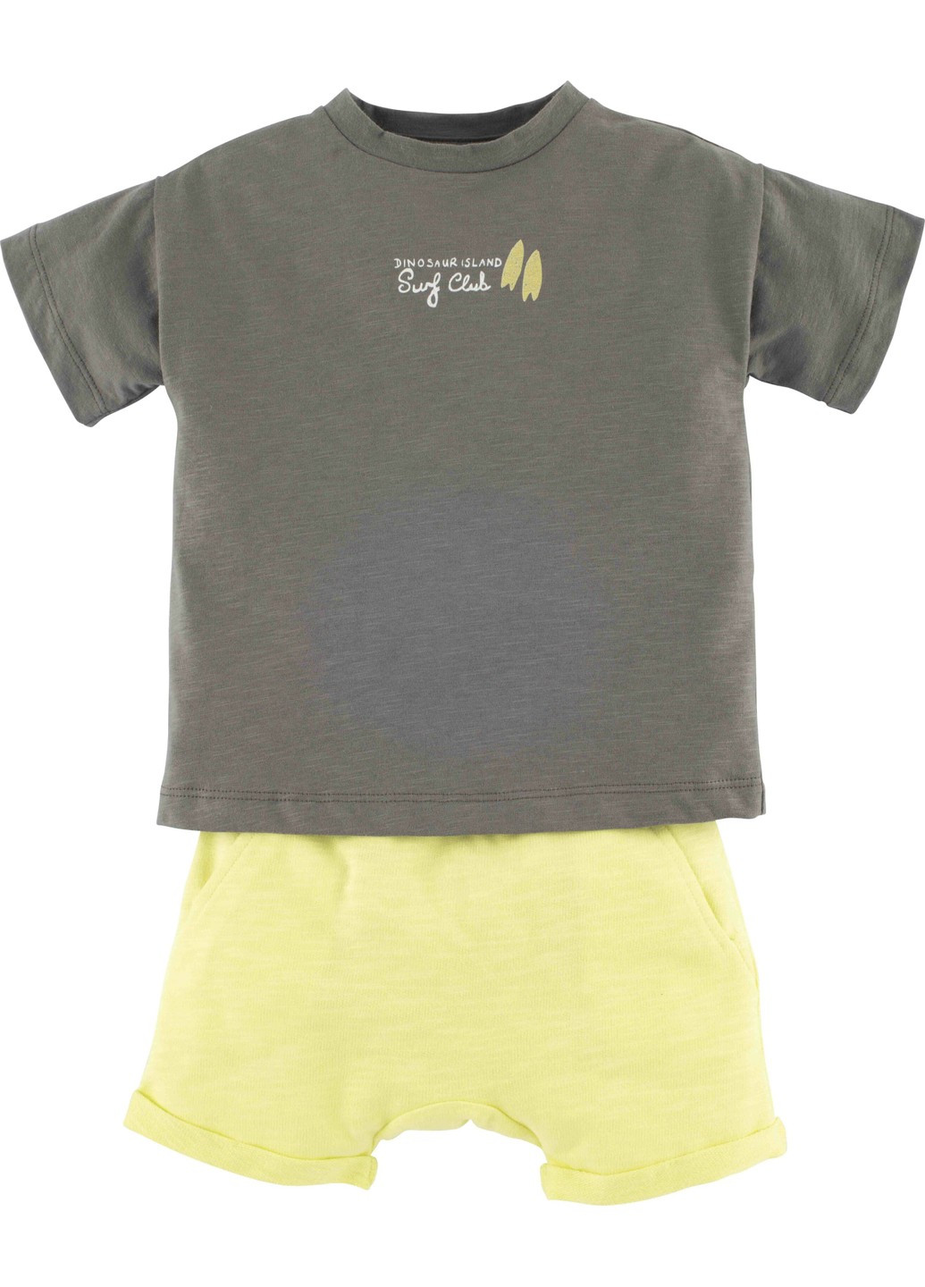 Желтый летний комплект футболка +шорти 15136 Idil Baby Mamino